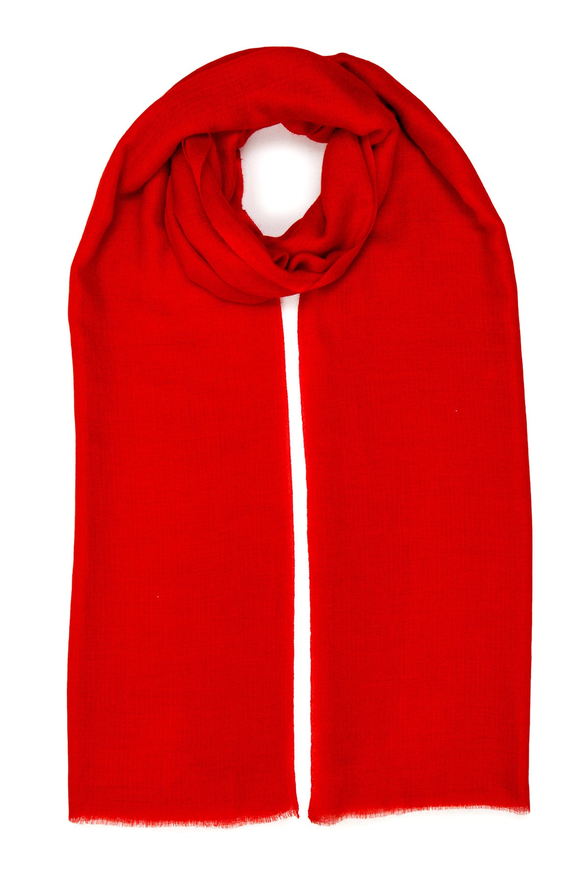 Handwoven Cashmere Souffle | Vivid-Red