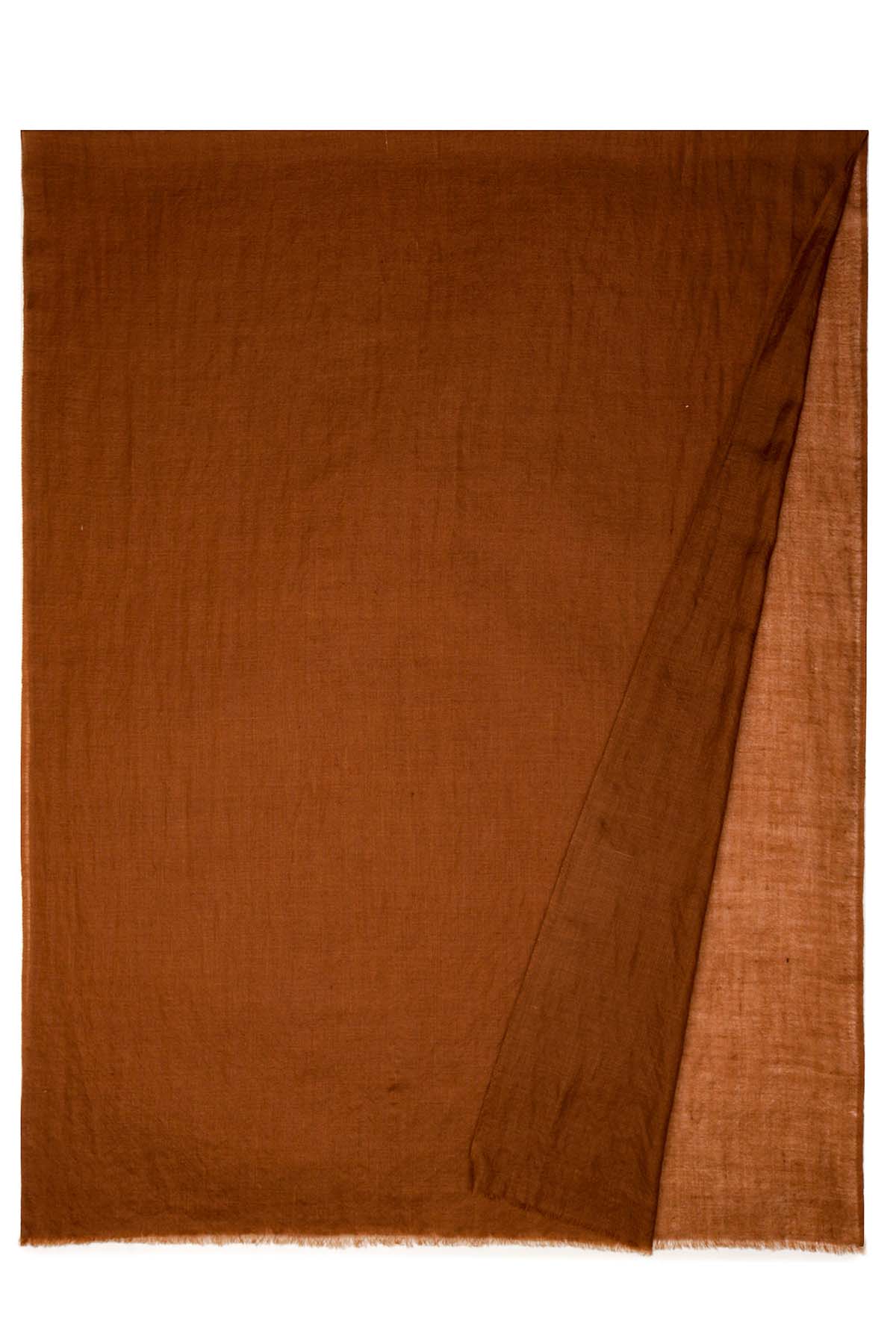 Handwoven Cashmere Souffle | Cognac-Brown
