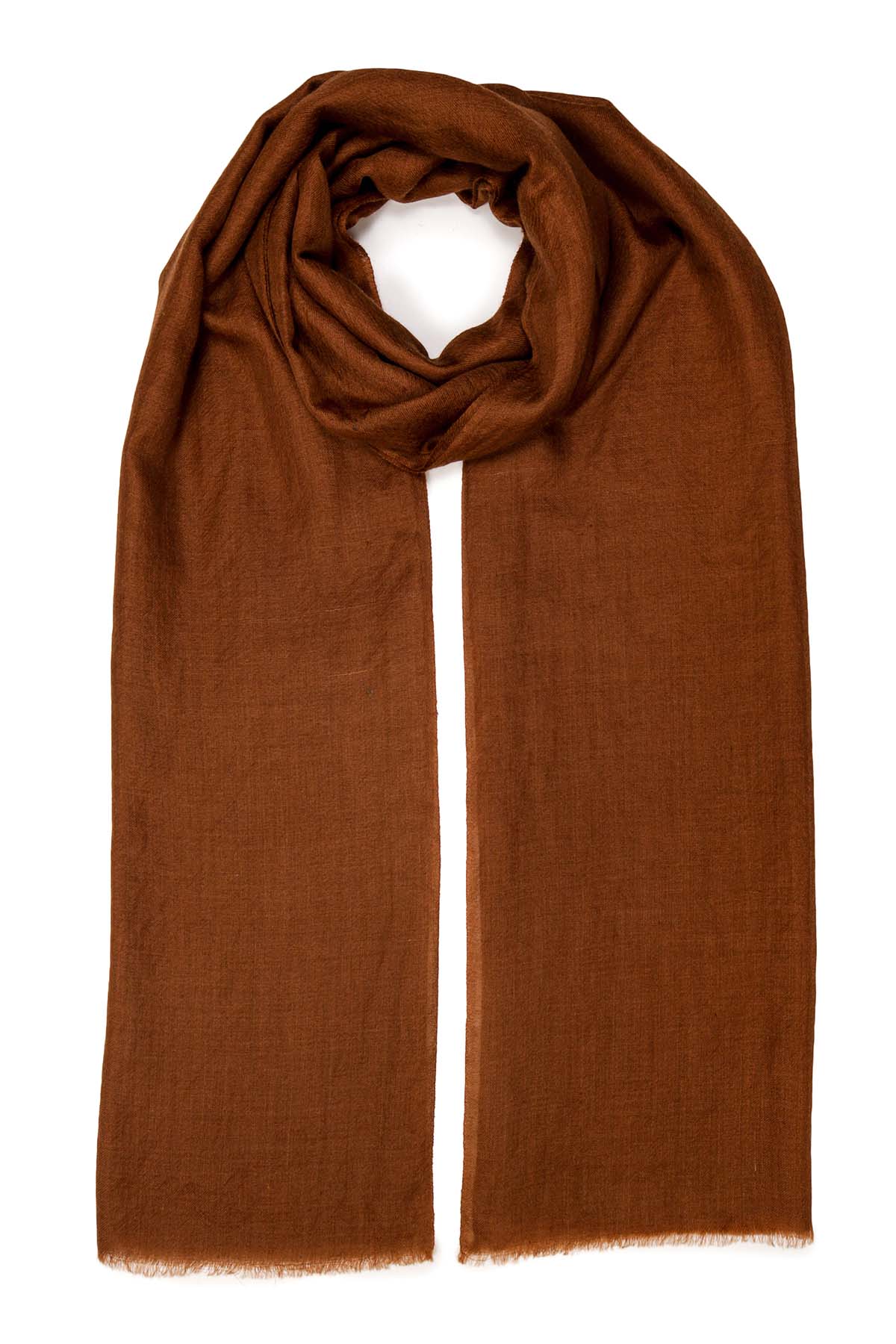 Handwoven Cashmere Souffle | Cognac-Brown