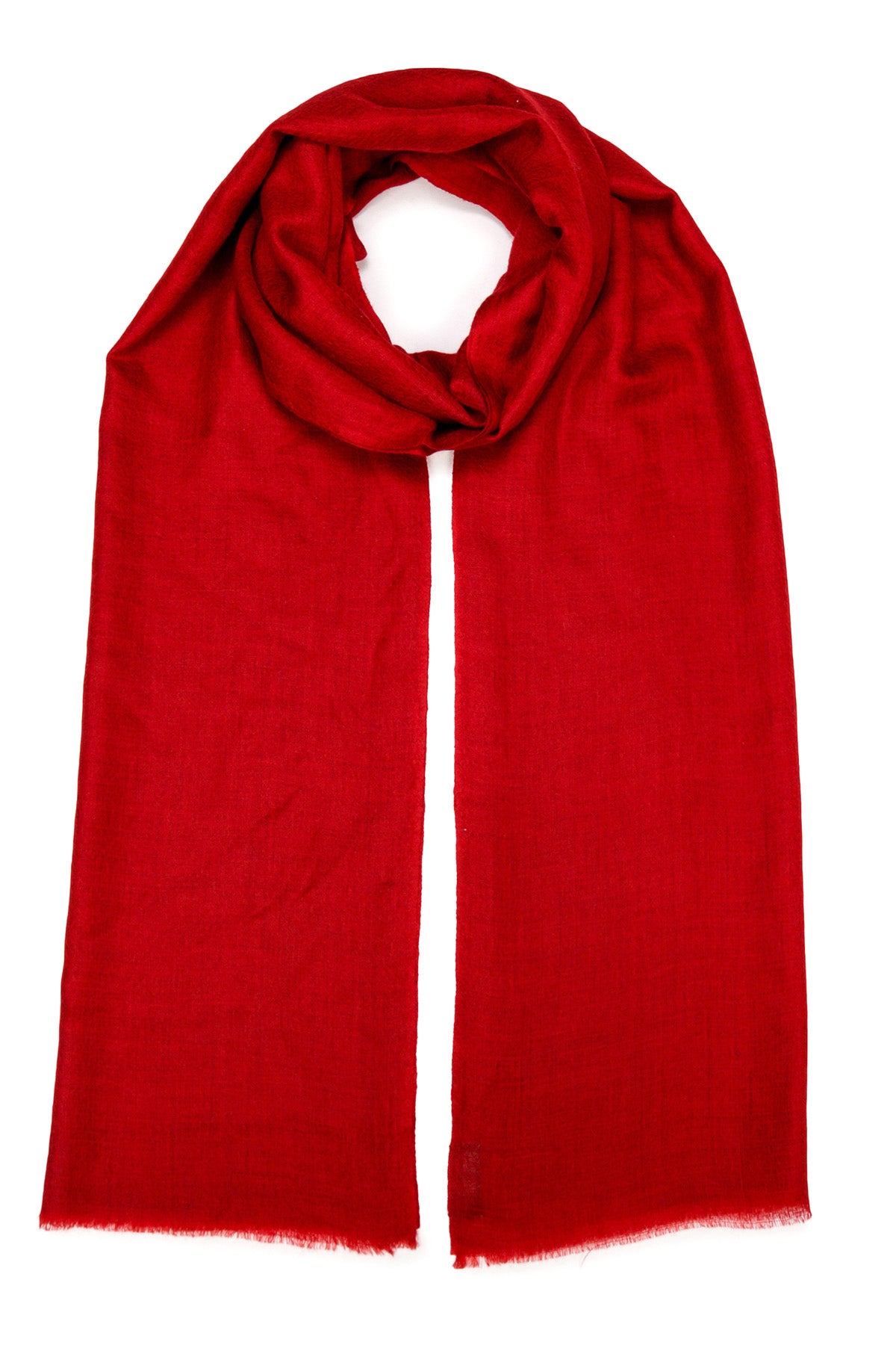 Handwoven Cashmere Souffle | Deep-Red
