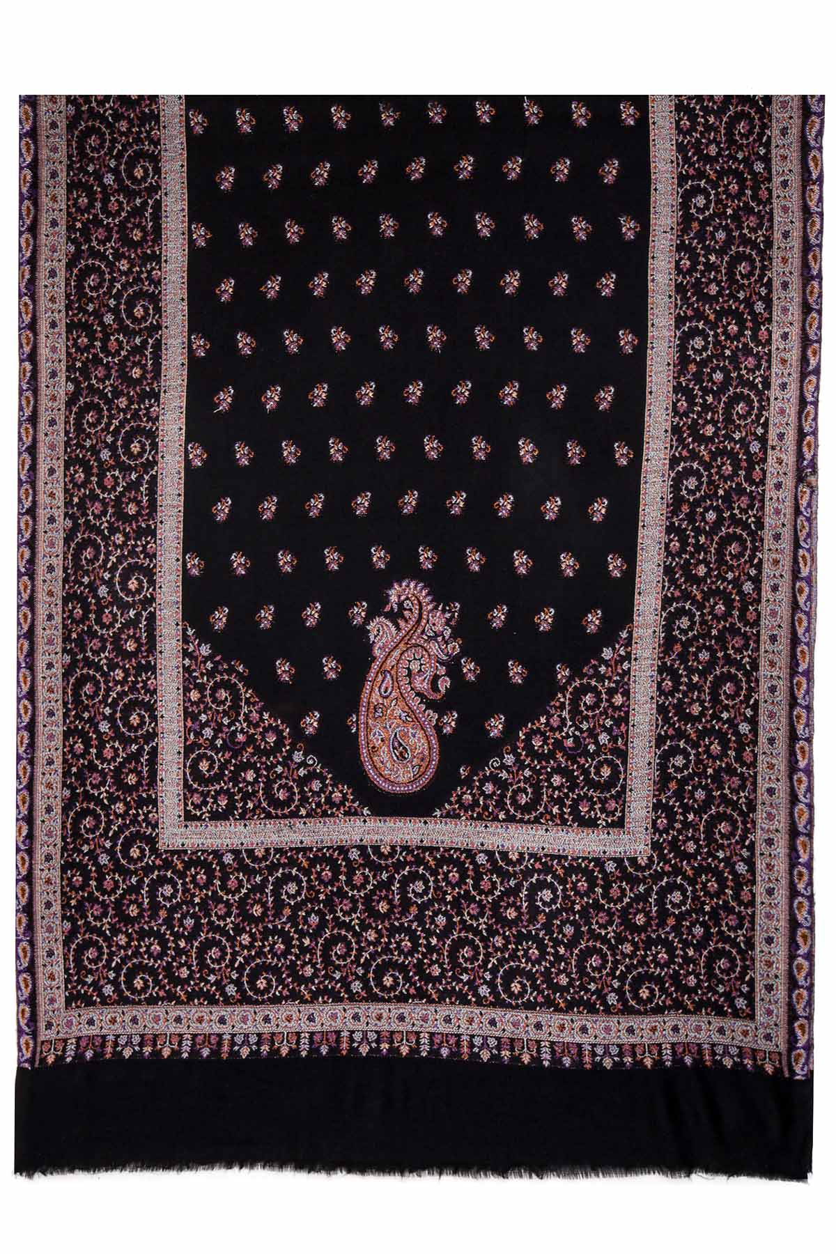 Pashmina Embroidery Border - Grand Court | Mahogany
