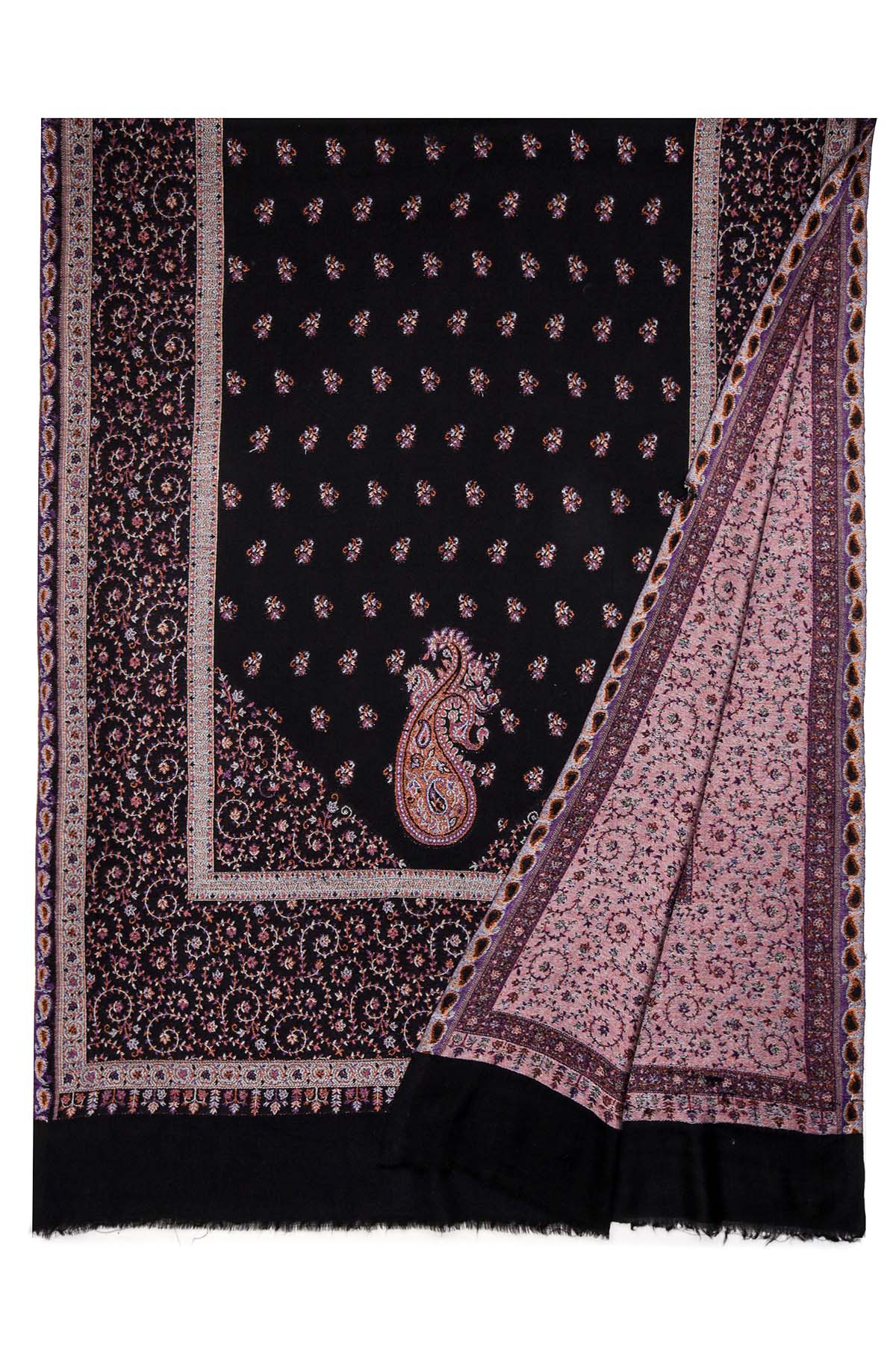 Pashmina Embroidery Border - Grand Court | Mahogany