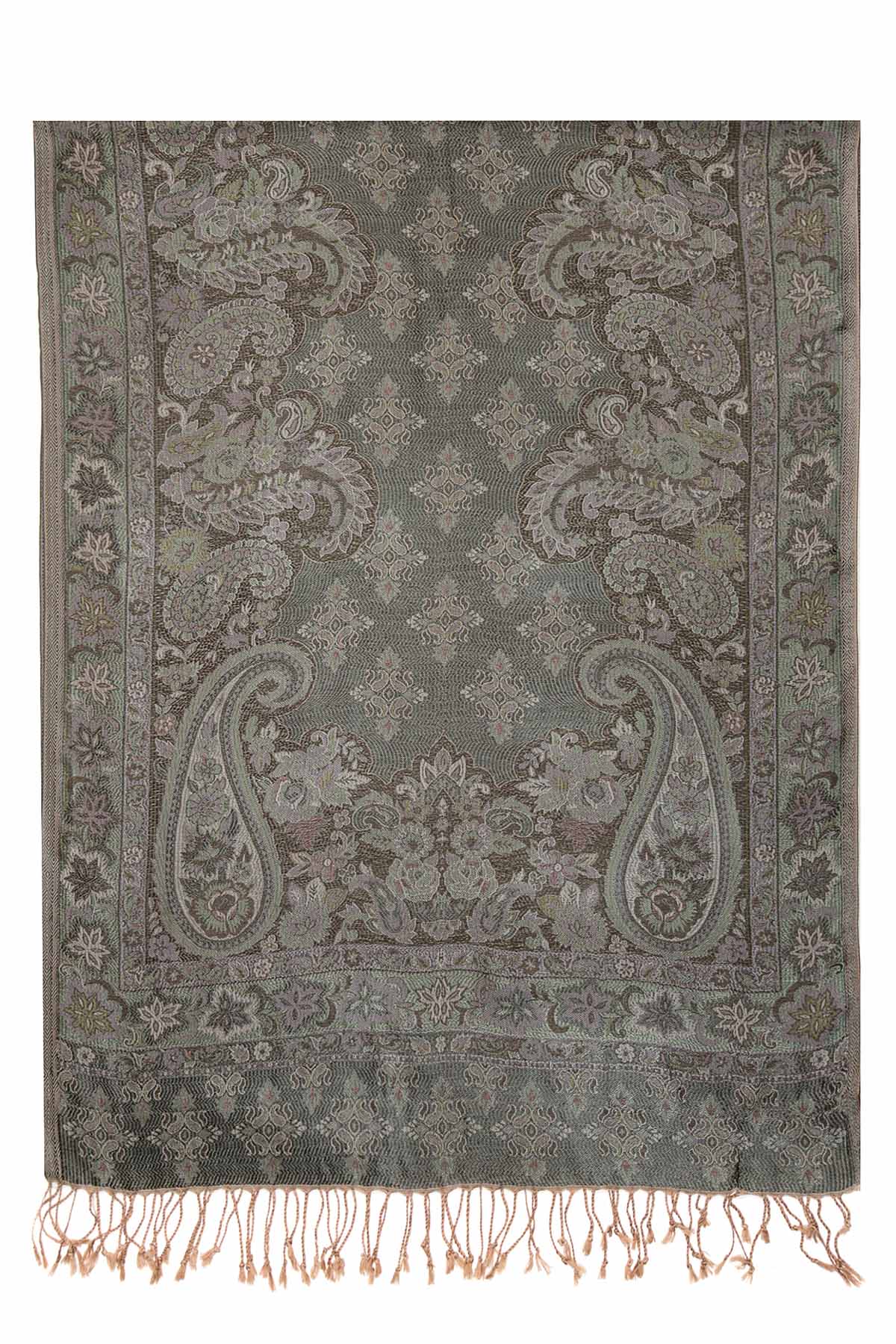 Pure Silk Jamawar Reversible | Sage