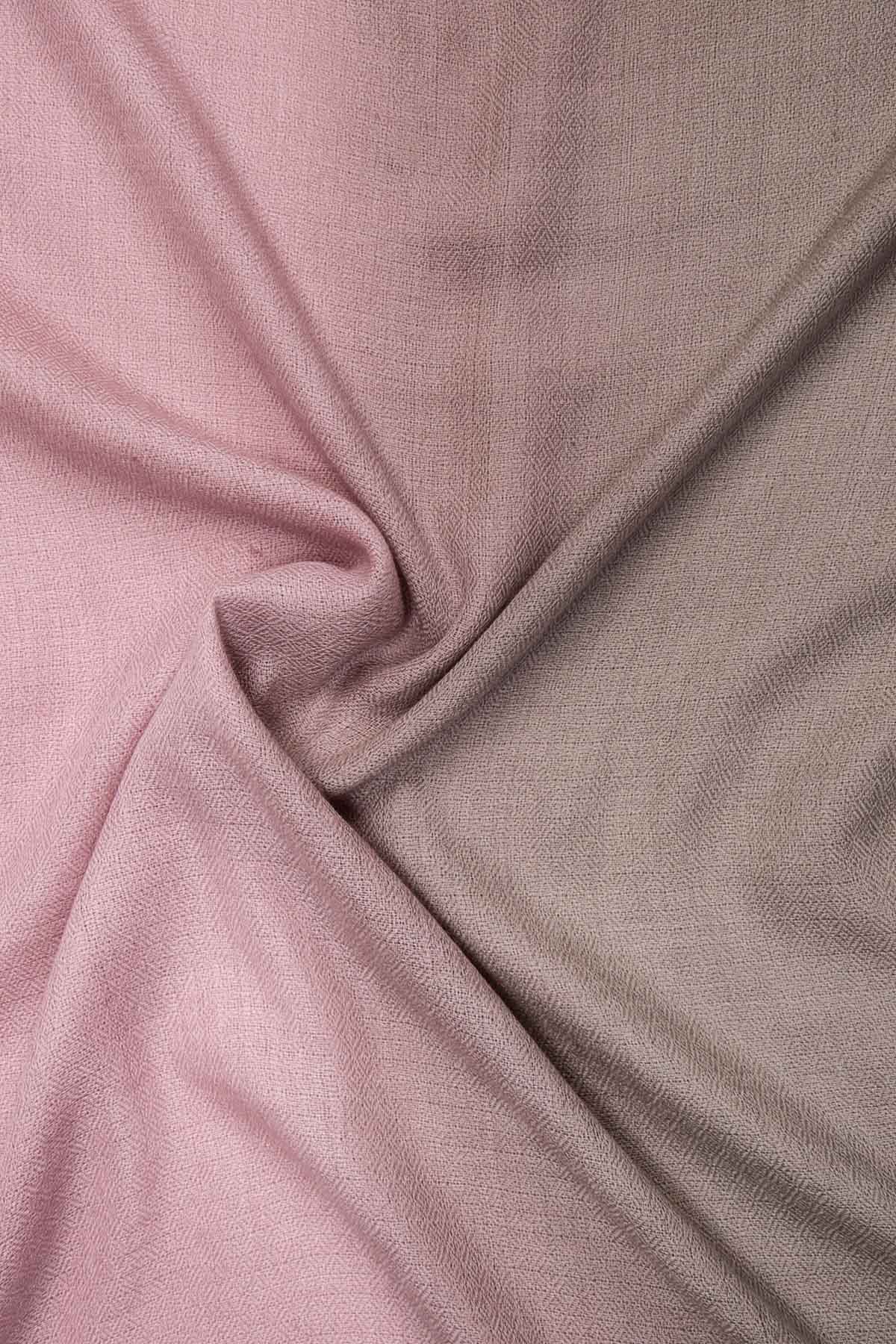 Handwoven Cashmere Ombre | Rose Pink-Taupe