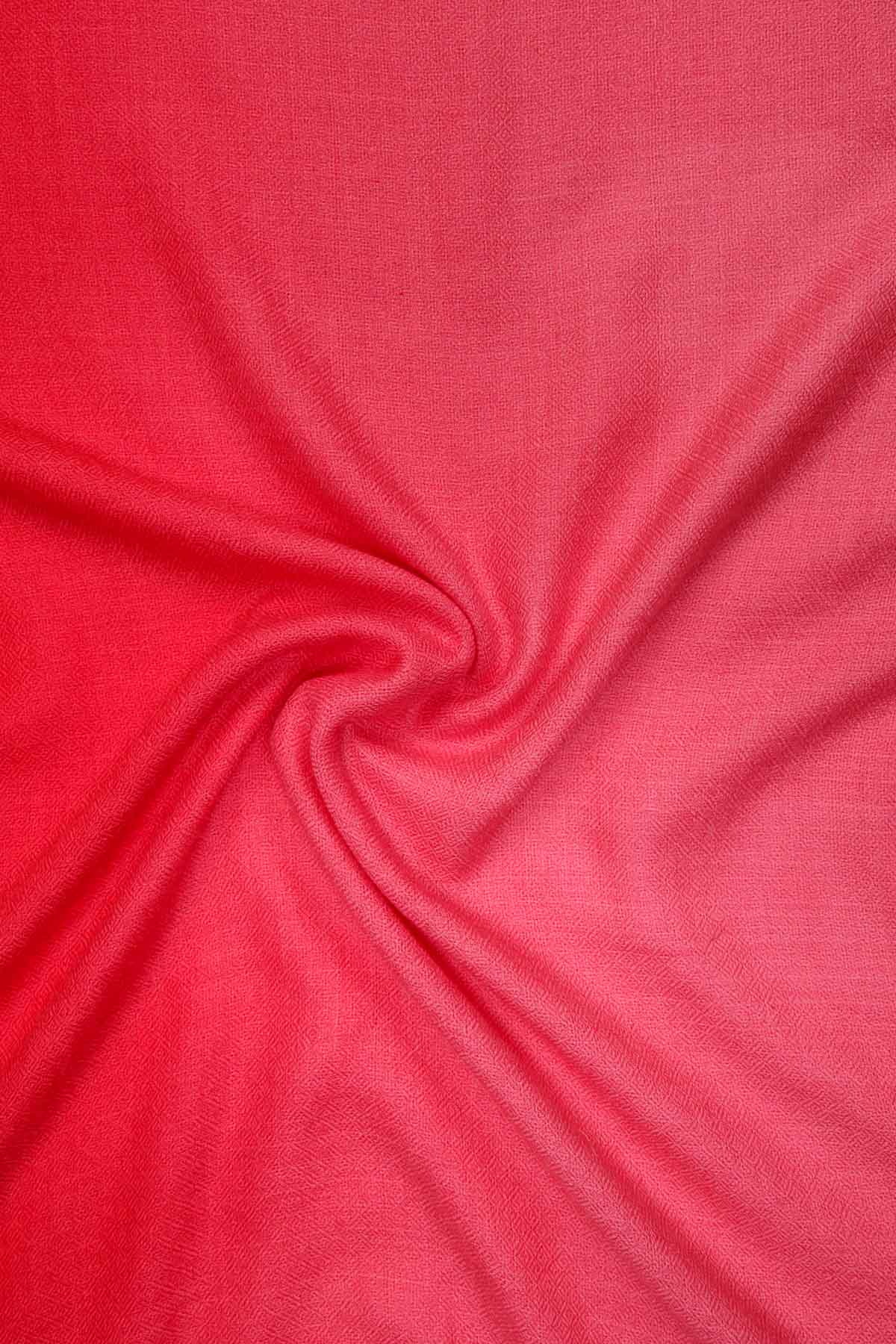 Handwoven Cashmere Ombre | Deep Red-Coral