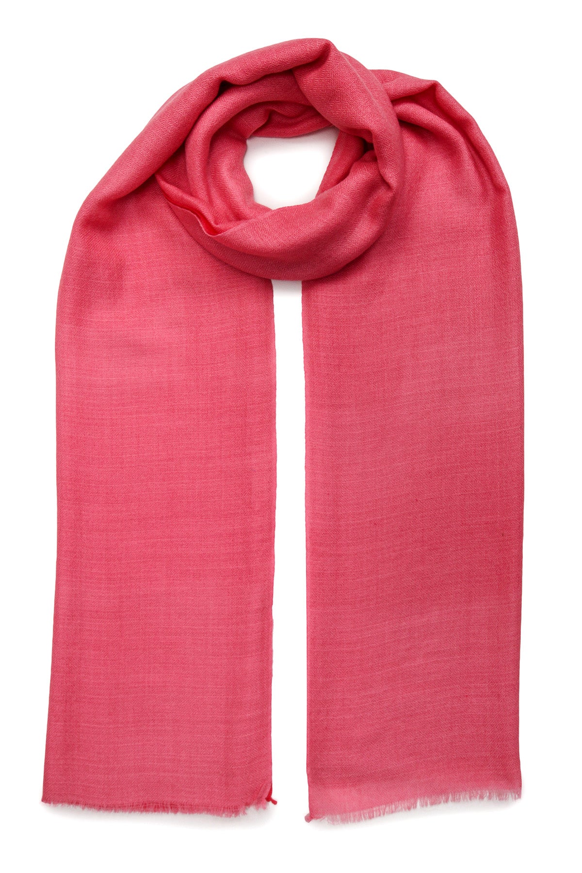 Handwoven Cashmere Ombre | Deep Red-Coral