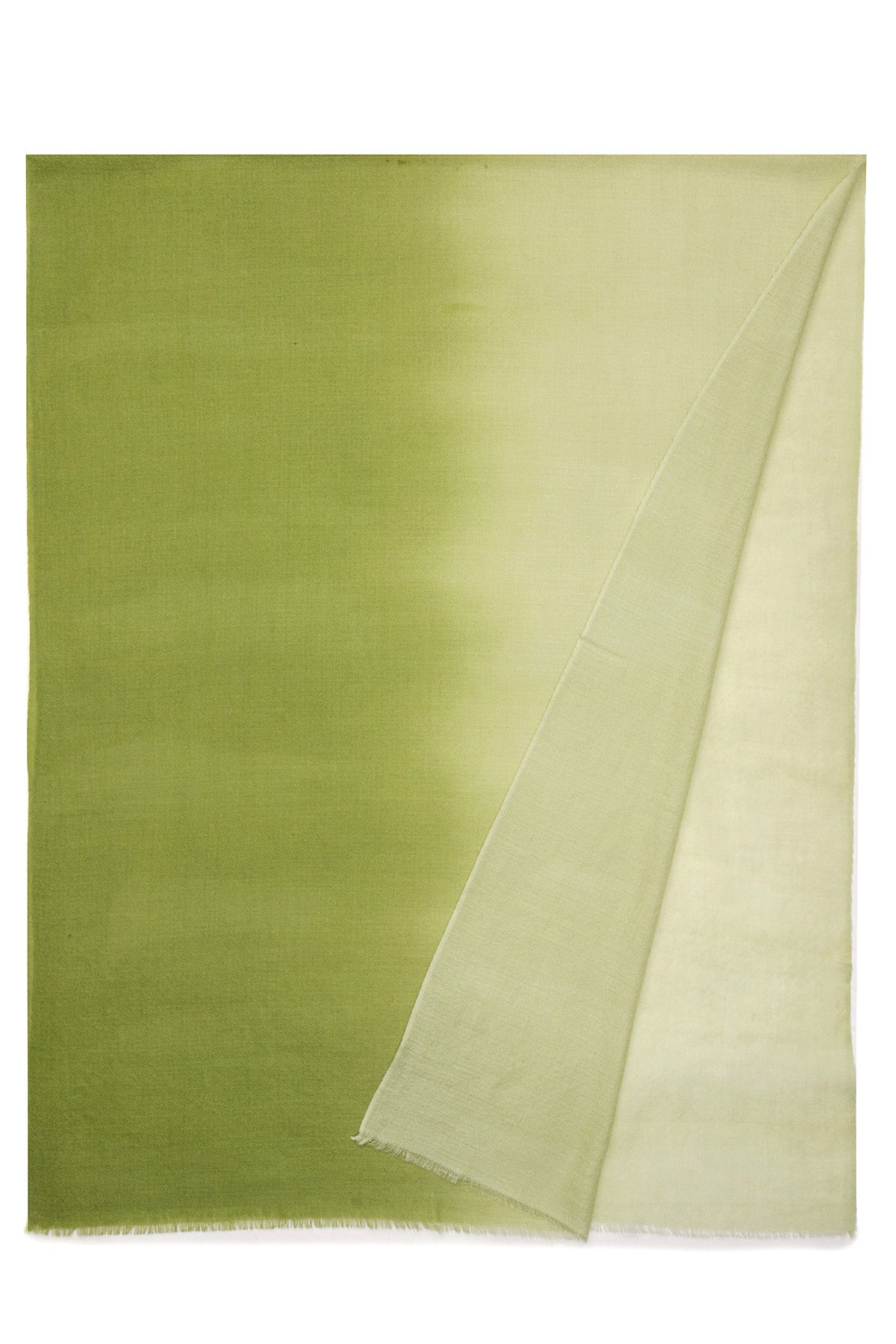 Handwoven Cashmere Ombre | Sage-Chartruese
