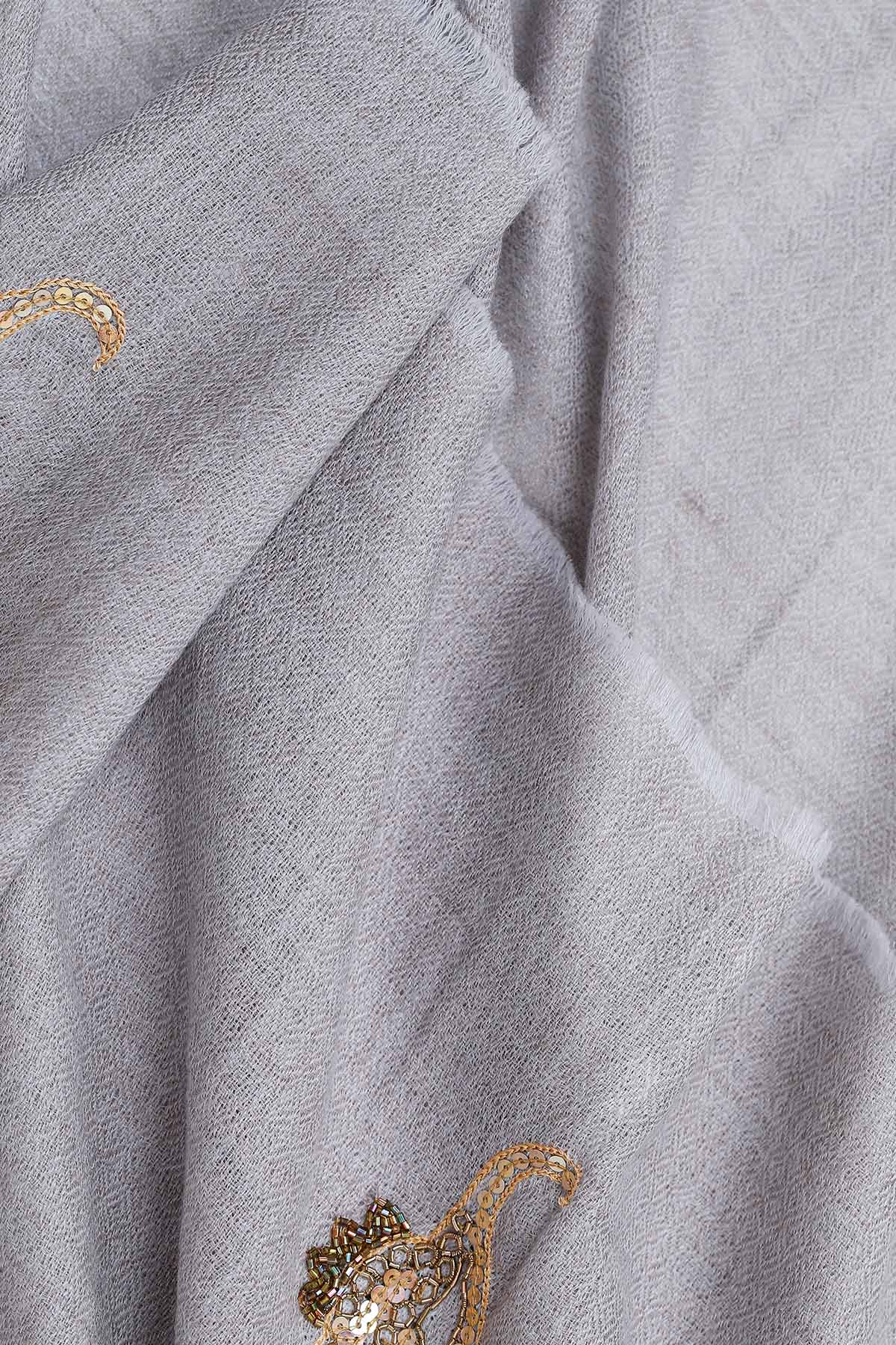 Cashmere Embroidery - Seahorses | Muted-Slate