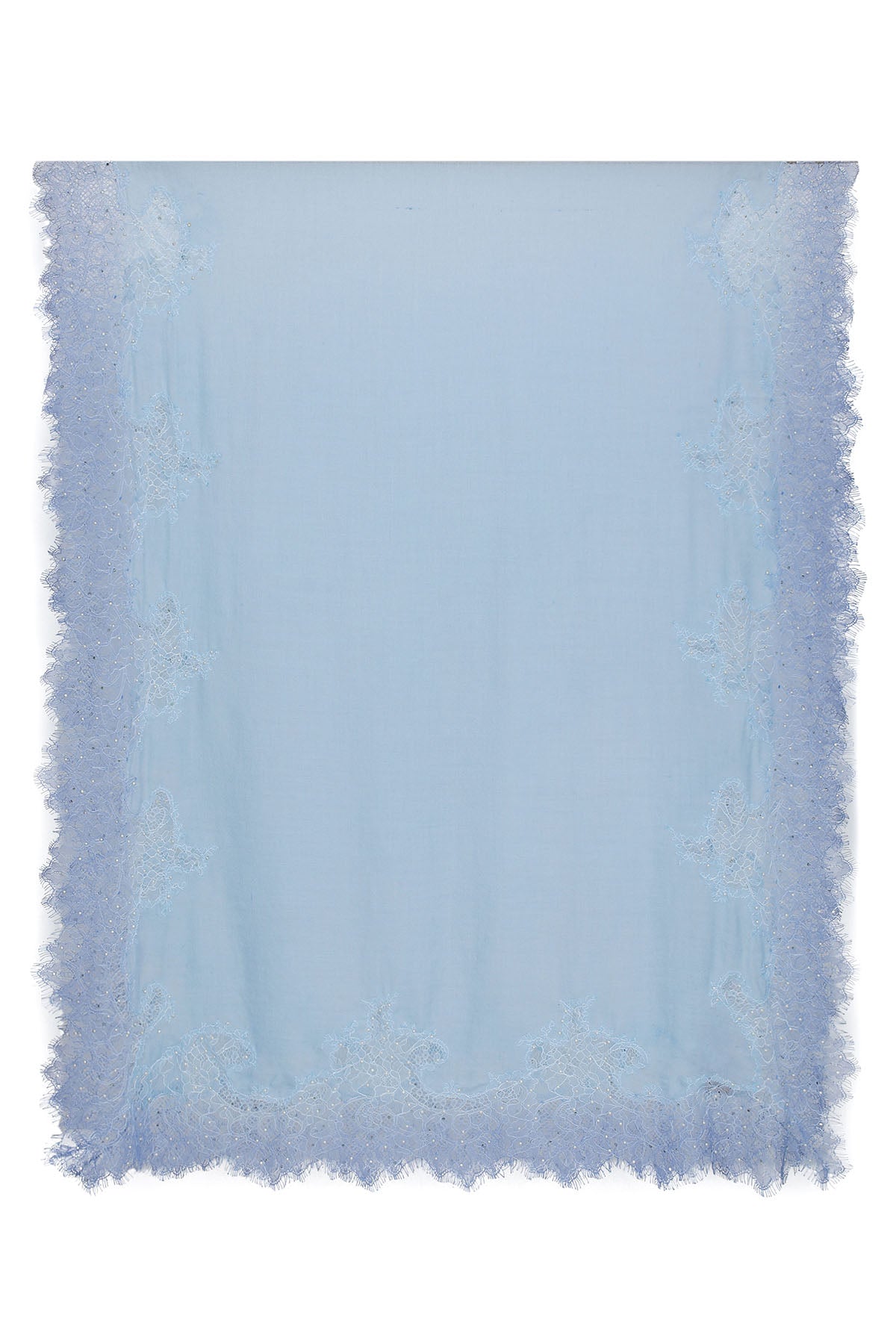 Cashmere Chantilly Lace Embrace | Muted-Cornflower