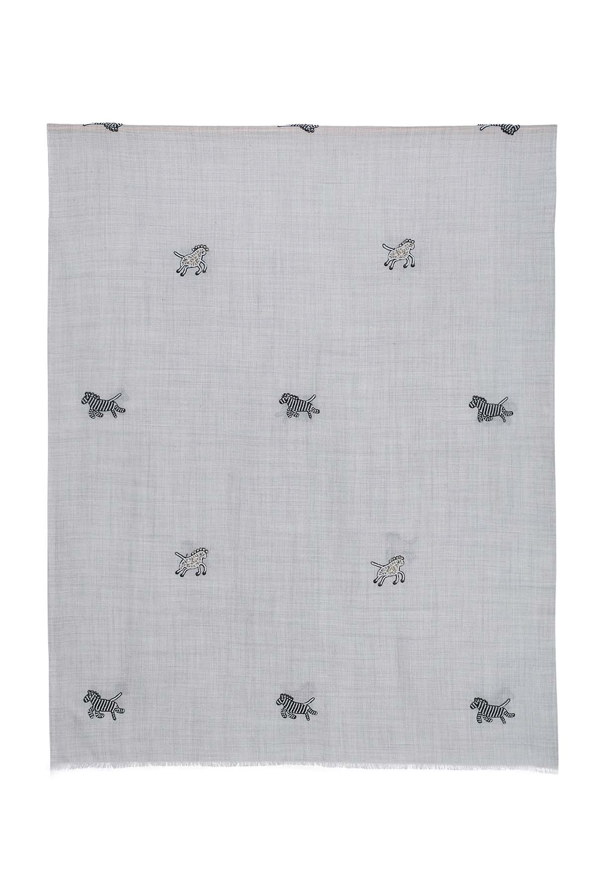 Cashmere Embroidery - Serengeti | Soft-Ash