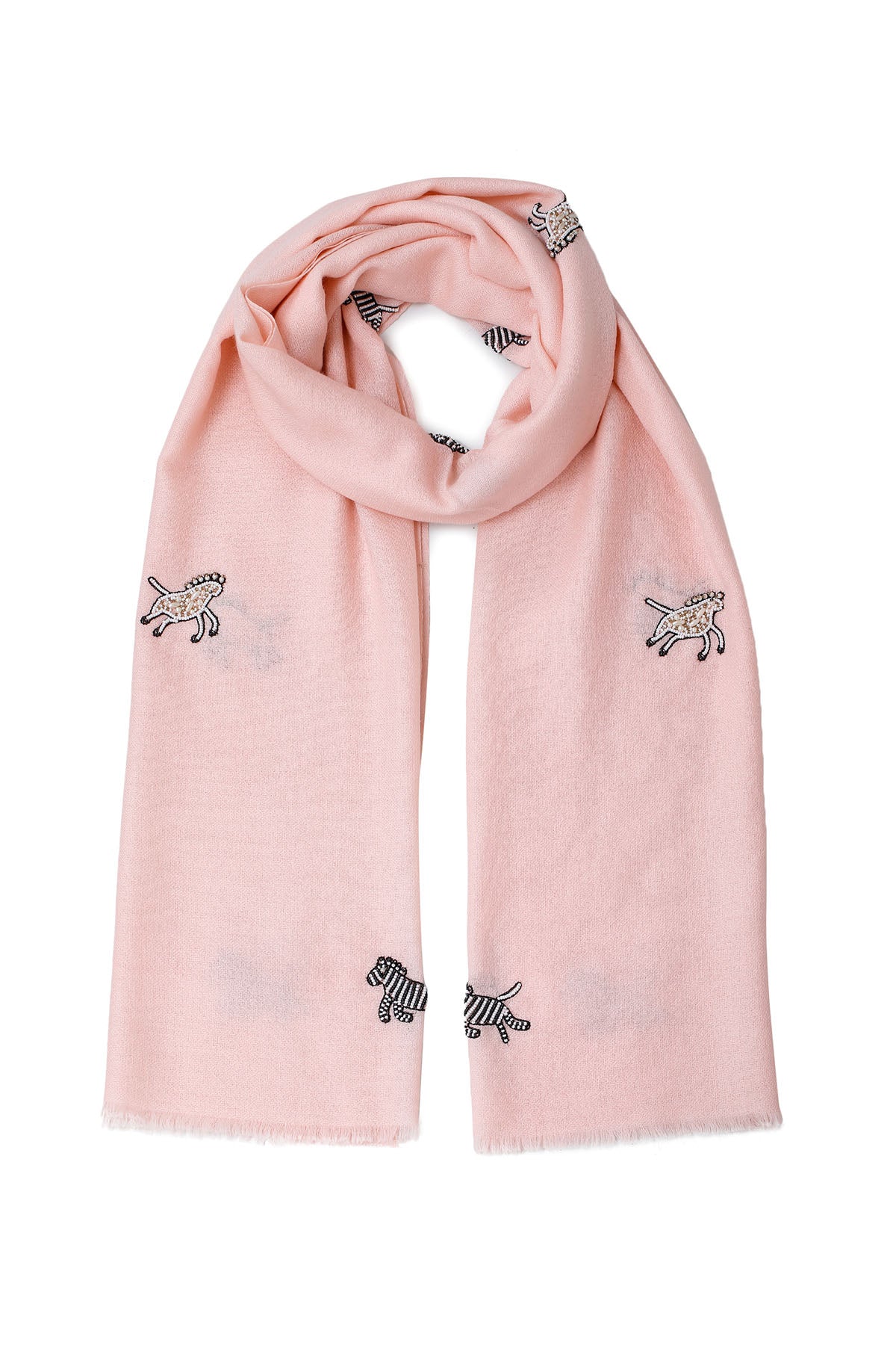 Cashmere Embroidery - Serengeti | Pale-Blush
