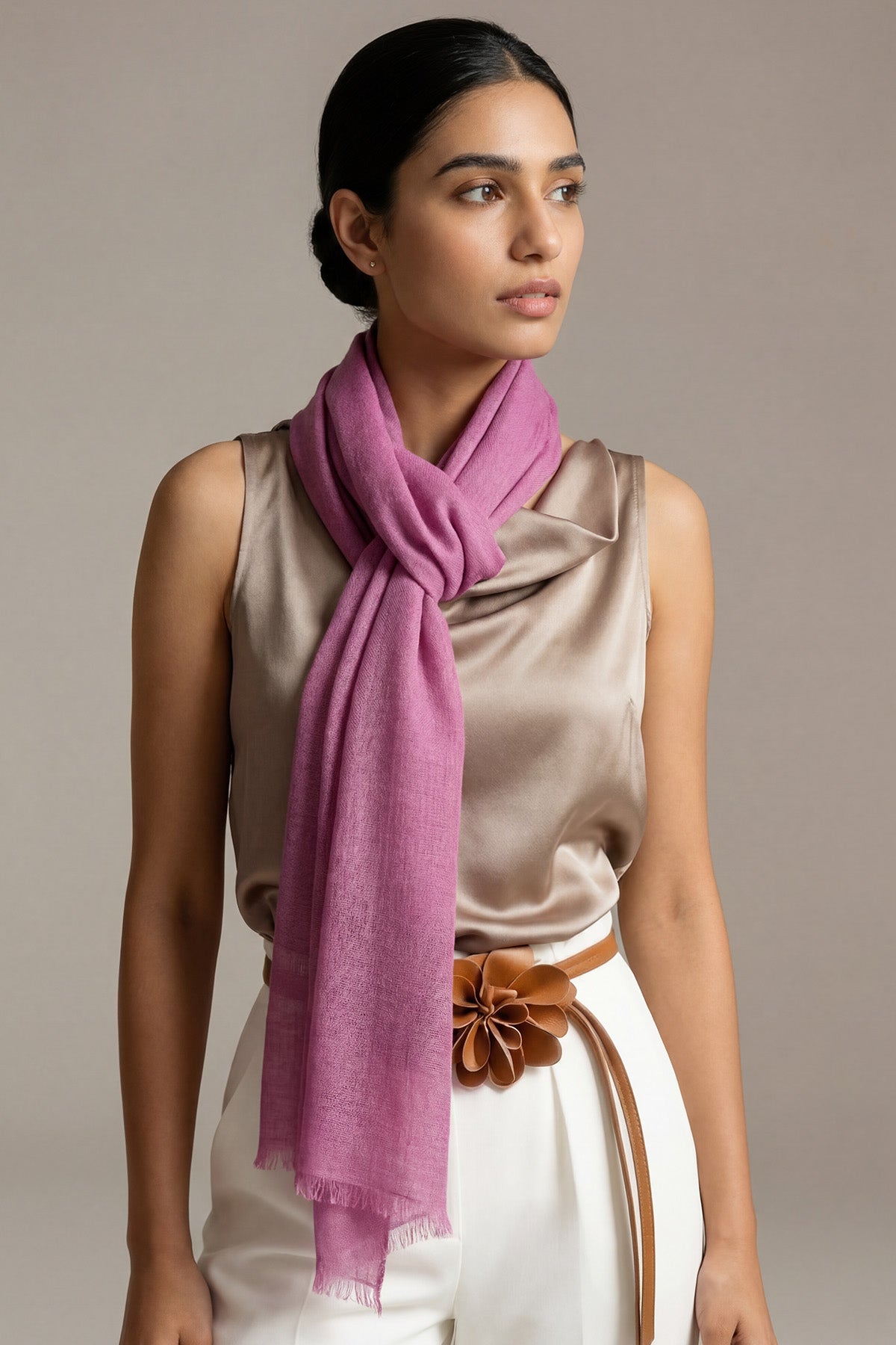Handwoven Cashmere Souffle | Orchid-Pink