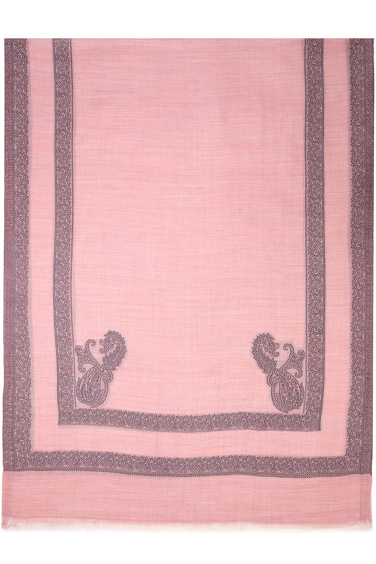 Pashmina Birds Eye - Paisley Edge | Soft-Pink
