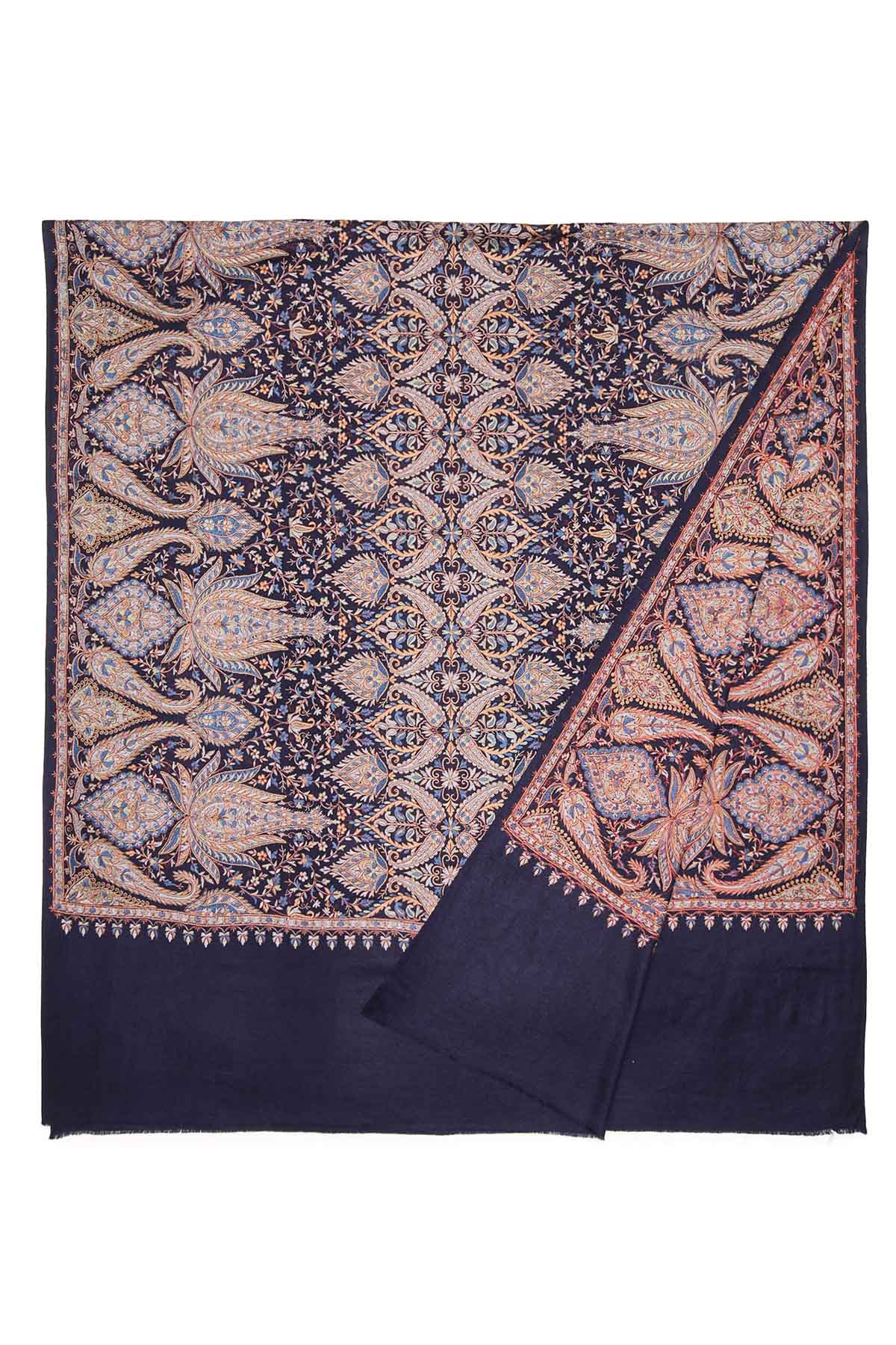 Cashmere Imperial Garden | Aubergine-Tan