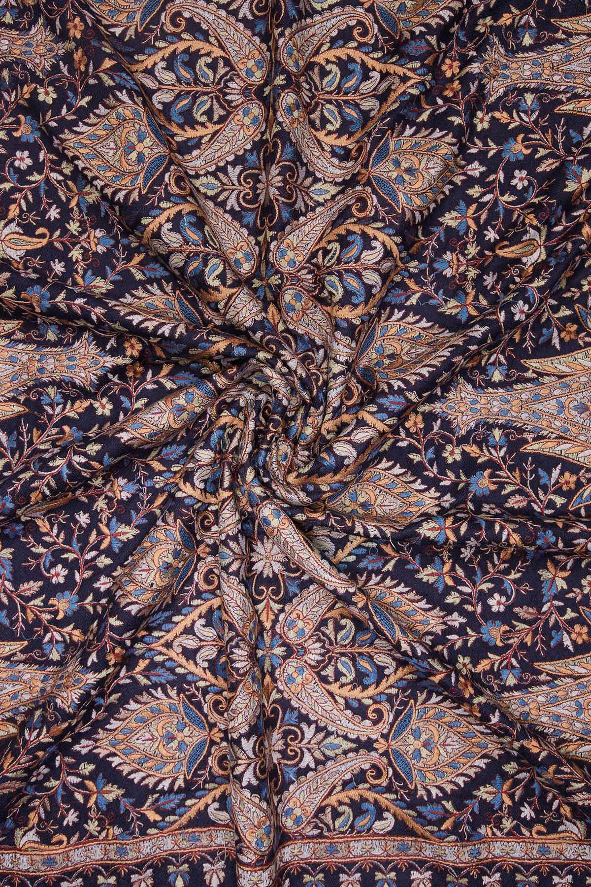 Cashmere Imperial Garden | Aubergine-Tan