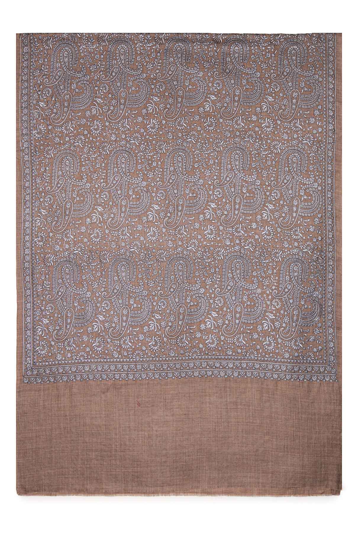 Pashmina Tapestry Paisley Trio | Taupe Brown