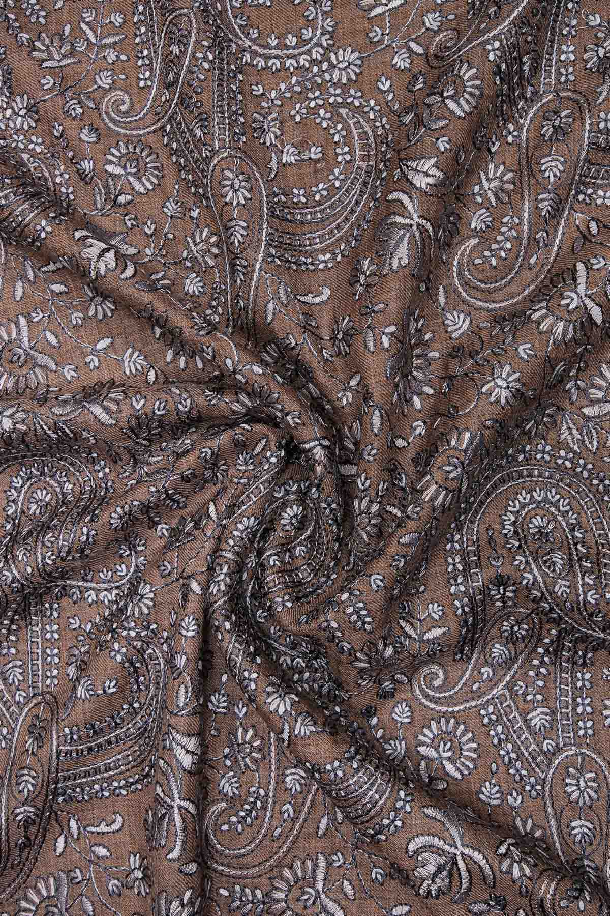 Pashmina Tapestry Paisley Trio | Taupe Brown