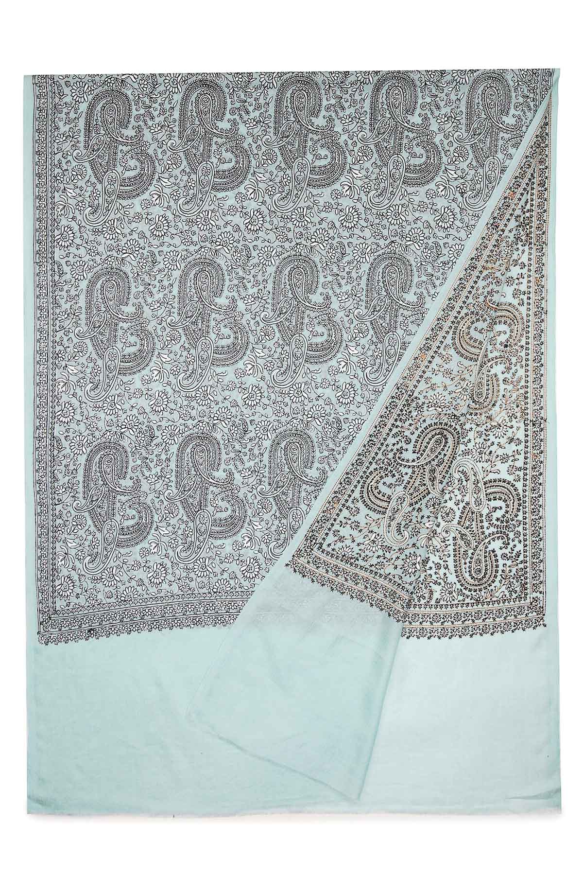 Pashmina Tapestry Paisley Trio | Mint Aqua