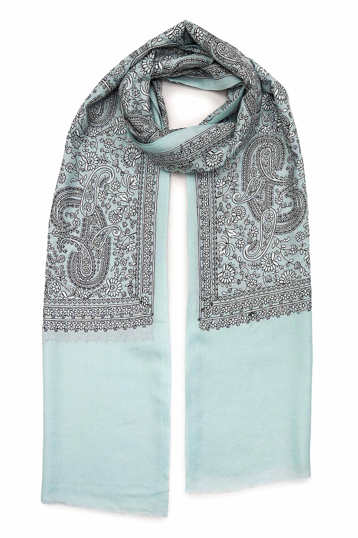 Pashmina Tapestry Paisley Trio | Mint Aqua