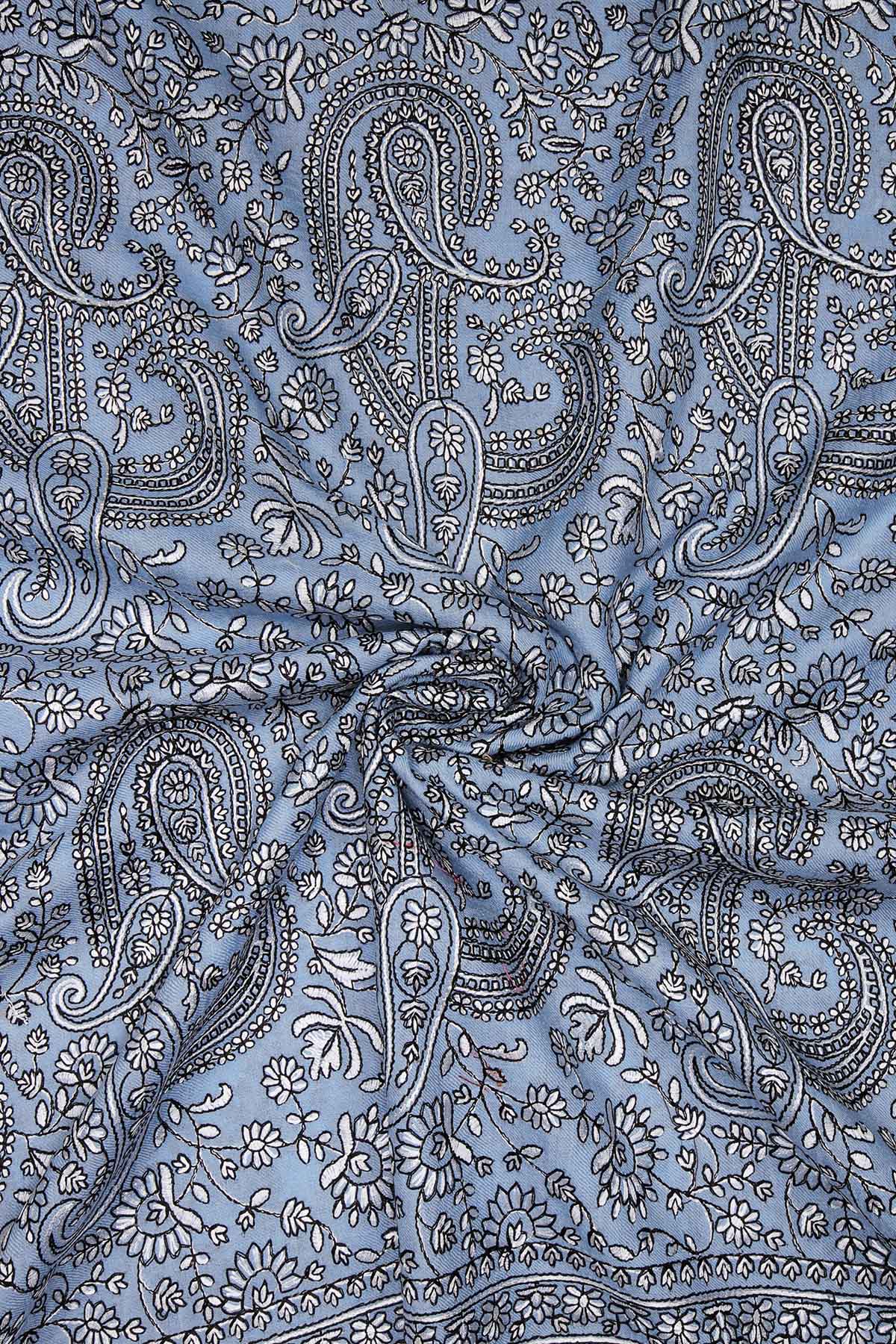 Pashmina Tapestry Paisley Trio | Cornflower Blue