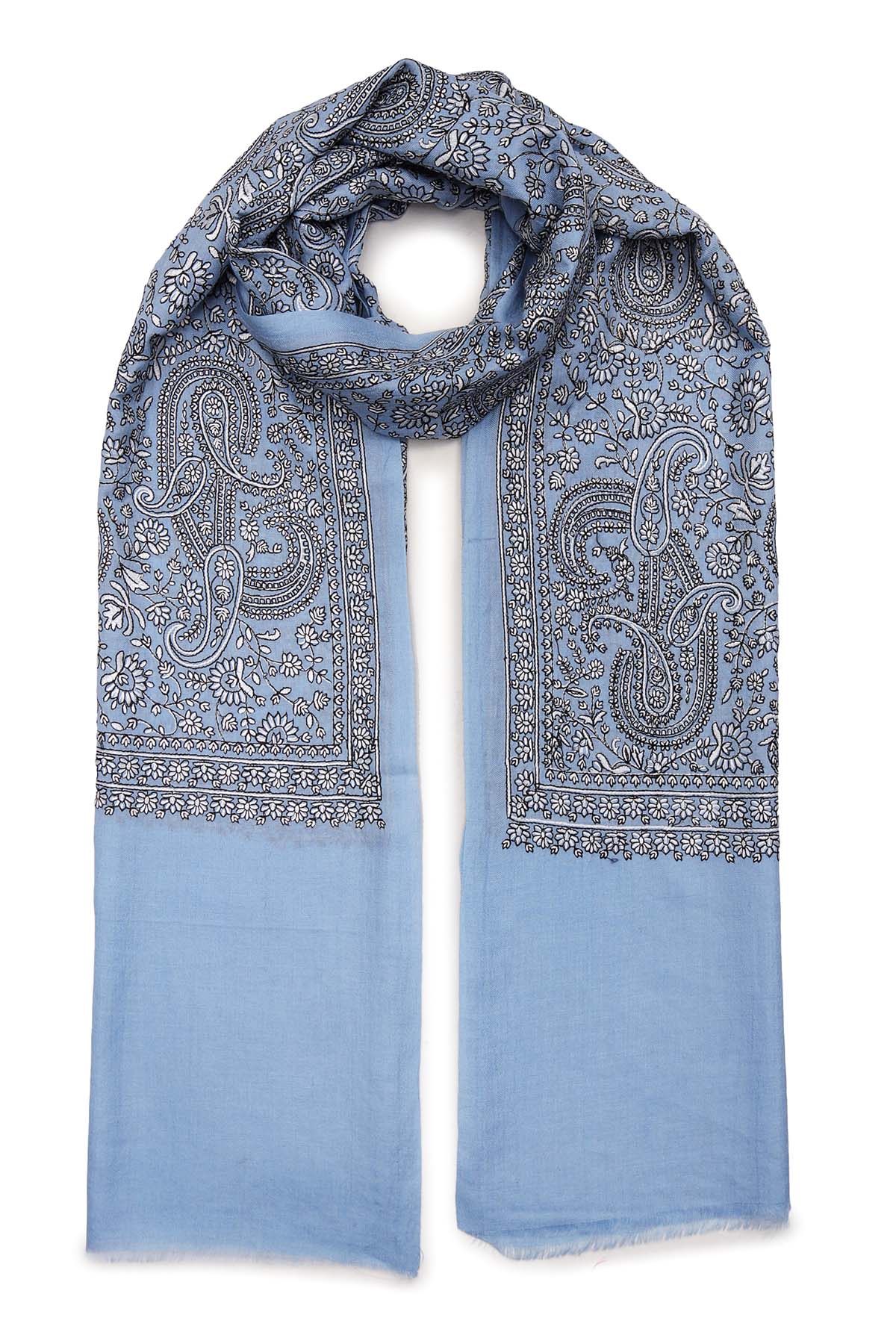 Pashmina Tapestry Paisley Trio | Cornflower Blue