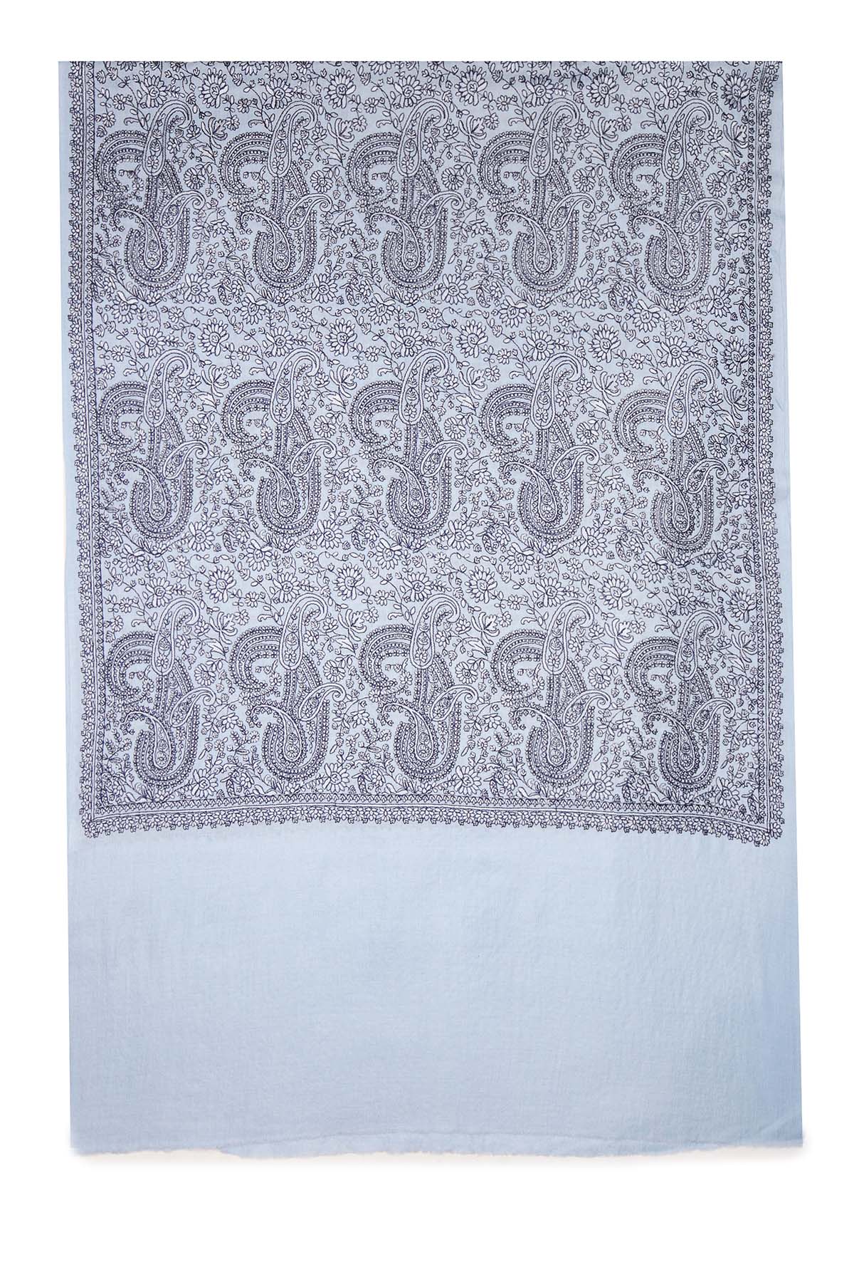 Pashmina Tapestry Paisley Trio | Powder Blue