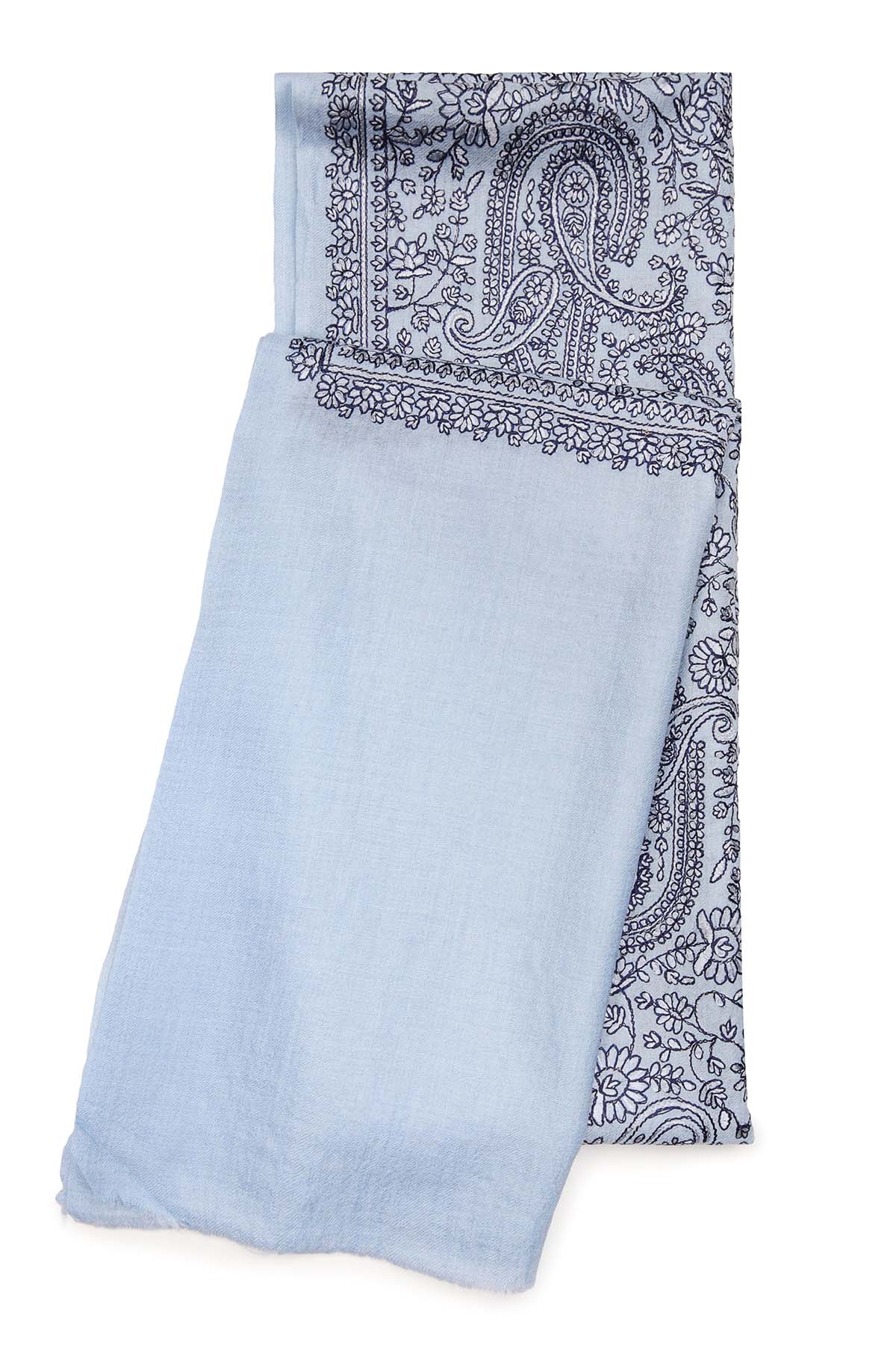 Pashmina Tapestry Paisley Trio | Powder Blue