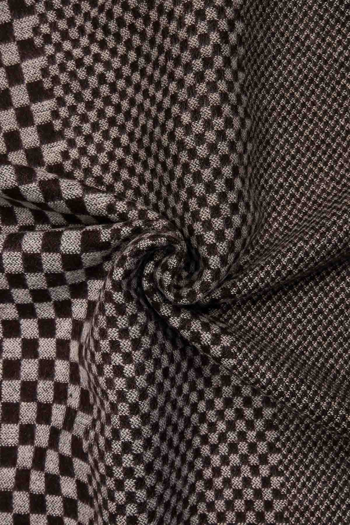 Pashmina Muffler Alternating Checks | Espresso