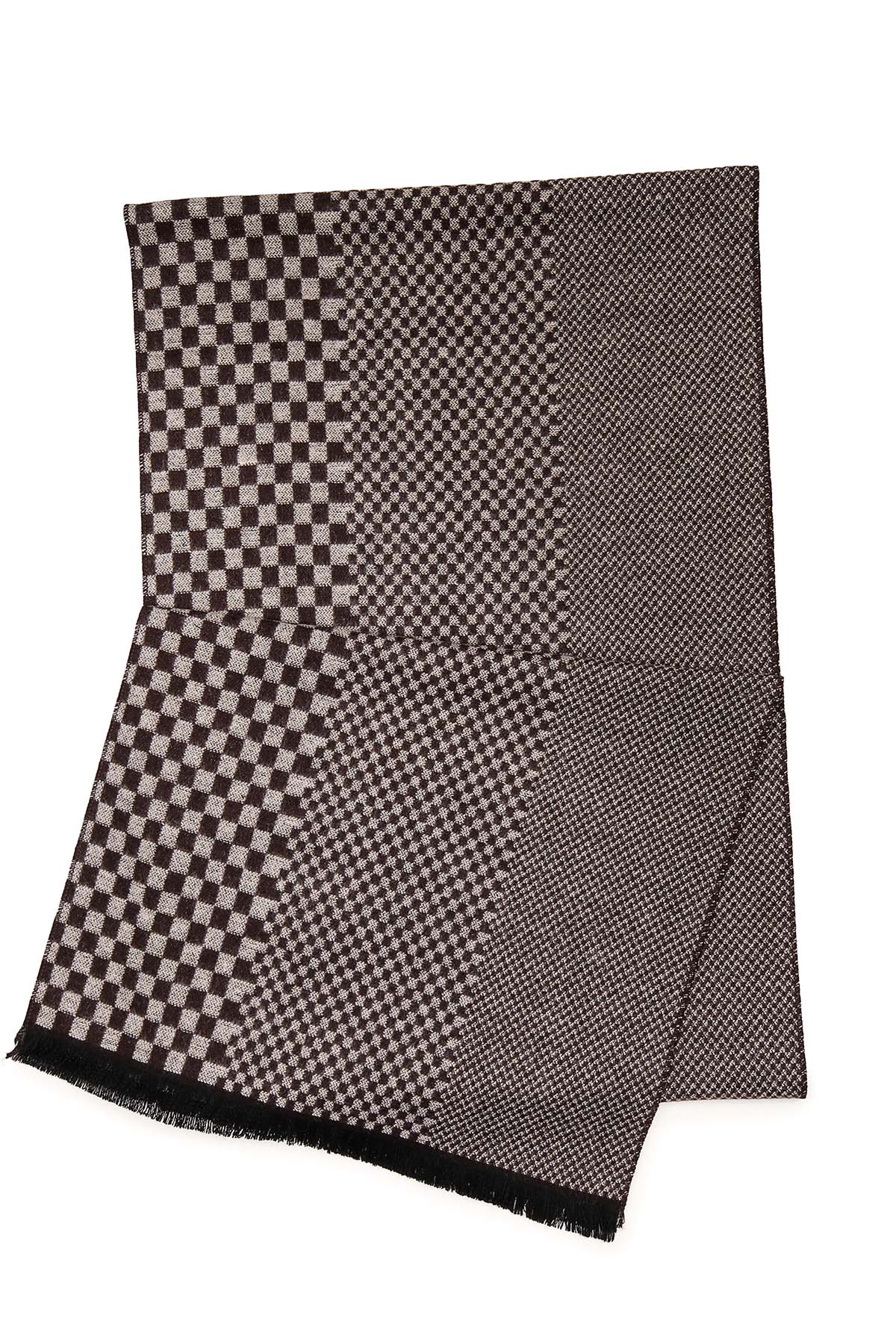 Pashmina Muffler Alternating Checks | Espresso