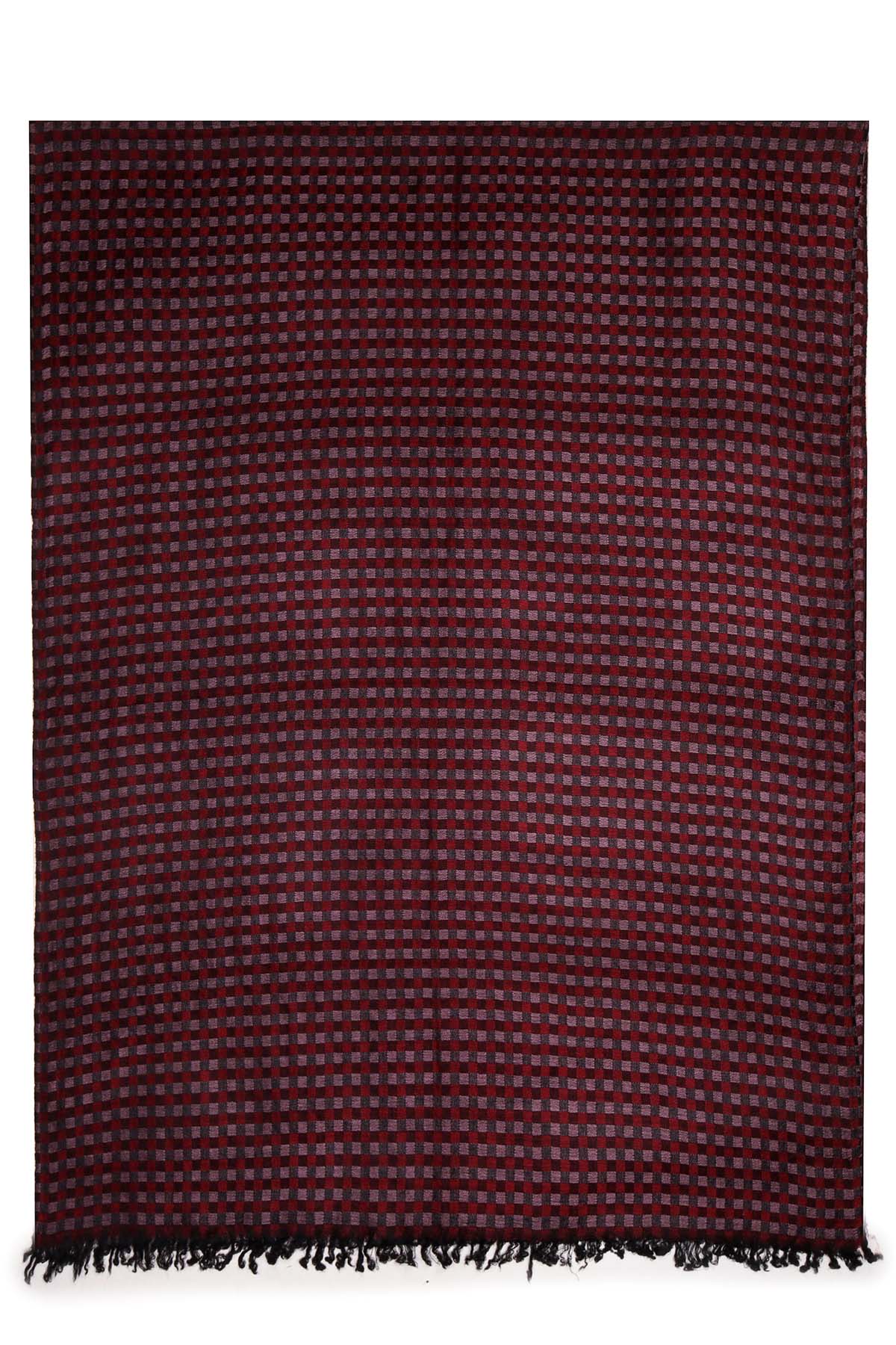 Cashmere Highlands Checkerboard | Maroon-Burgundy