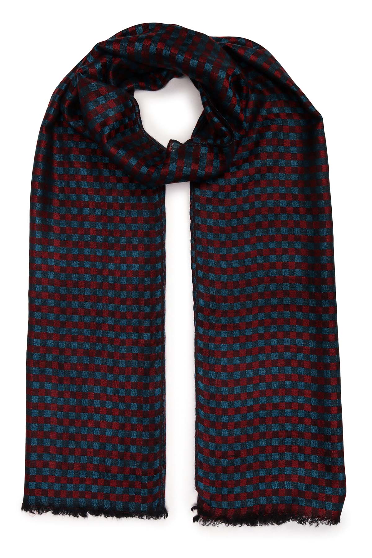 Cashmere Highlands Checkerboard | Crimson-Burgundy