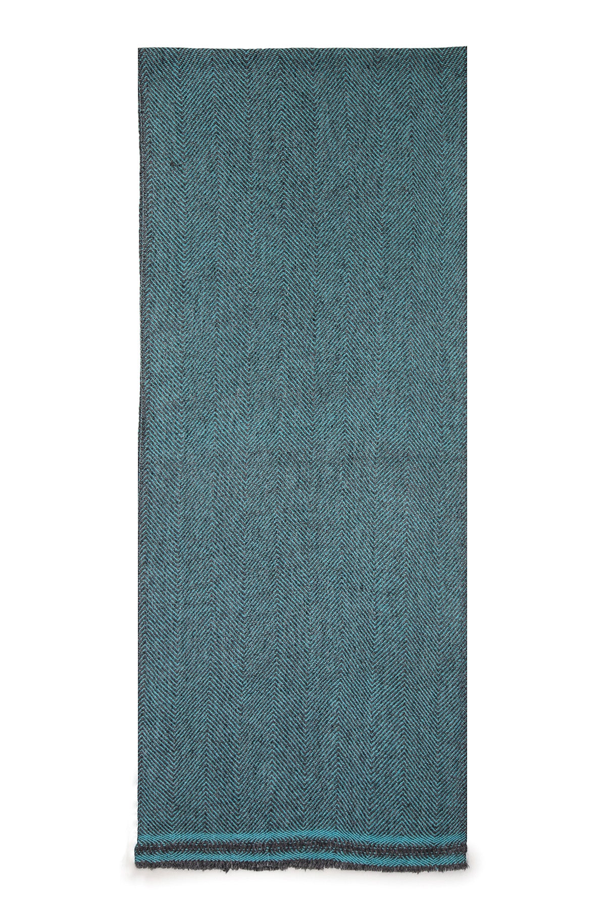 Pashmina Muffler Herringbone | Teal-Turquoise