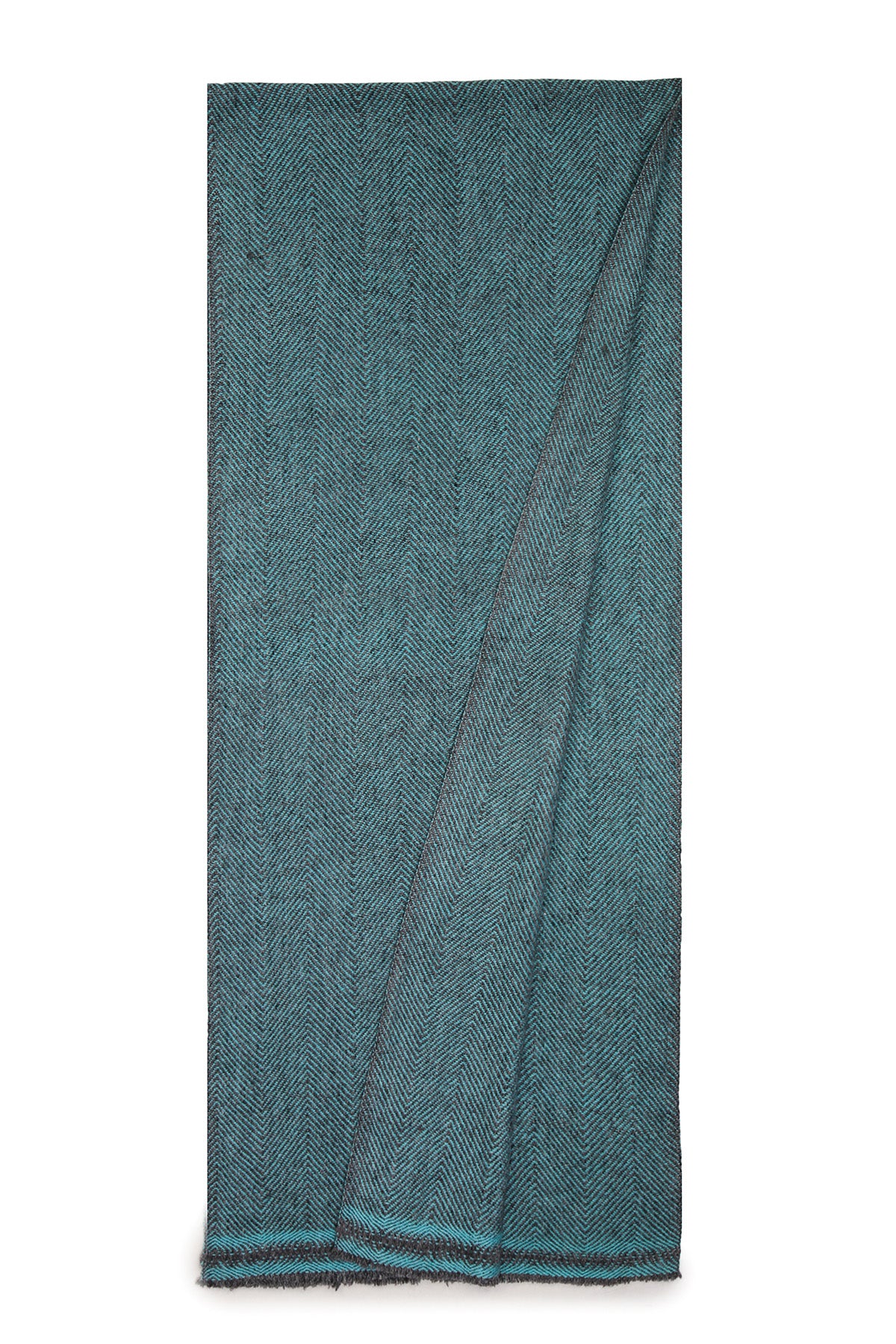 Pashmina Muffler Herringbone | Teal-Turquoise