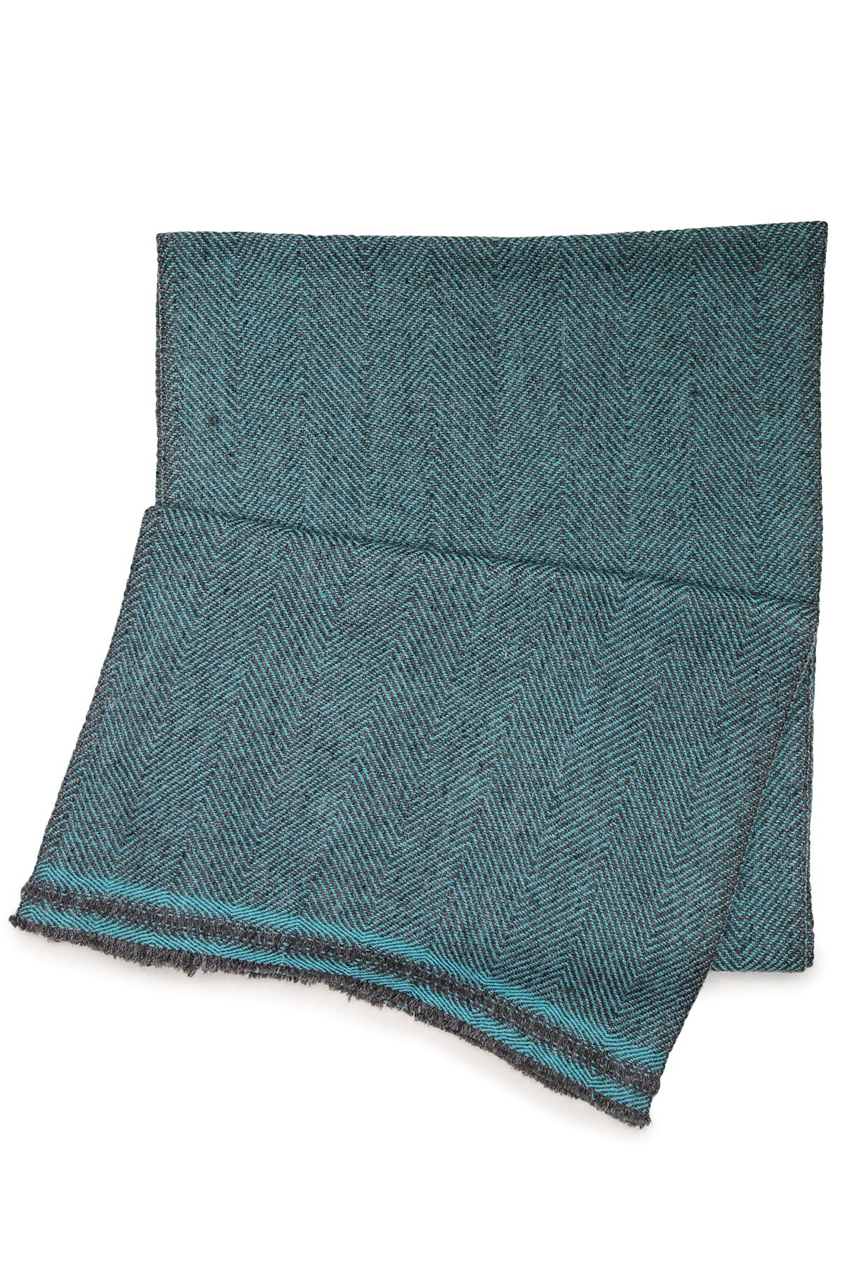 Pashmina Muffler Herringbone | Teal-Turquoise