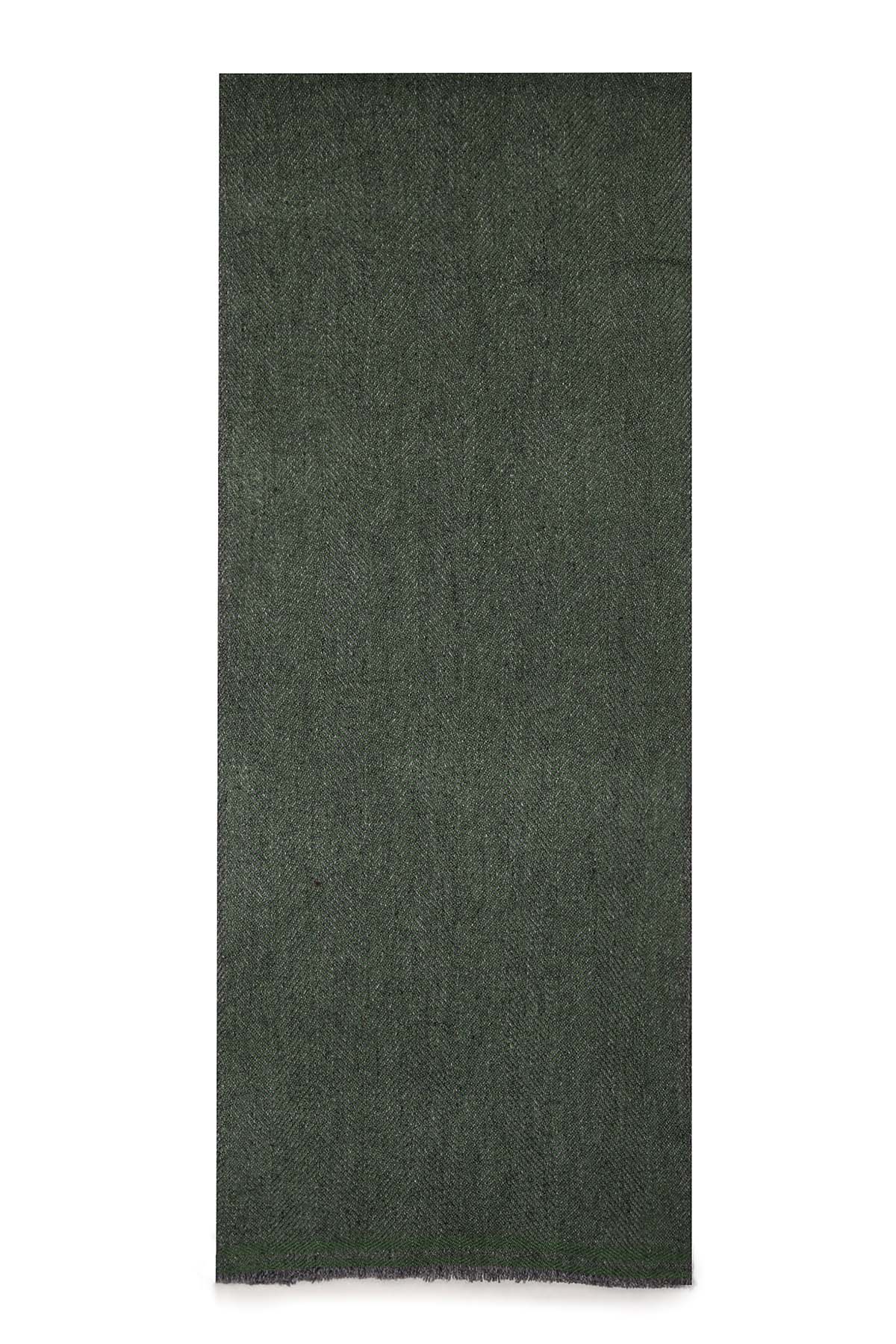 Pashmina Muffler Herringbone | Forest-Green