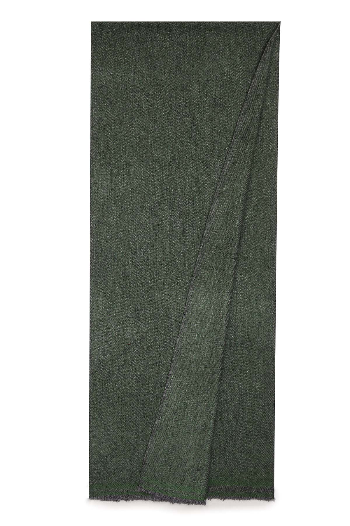 Pashmina Muffler Herringbone | Forest-Green