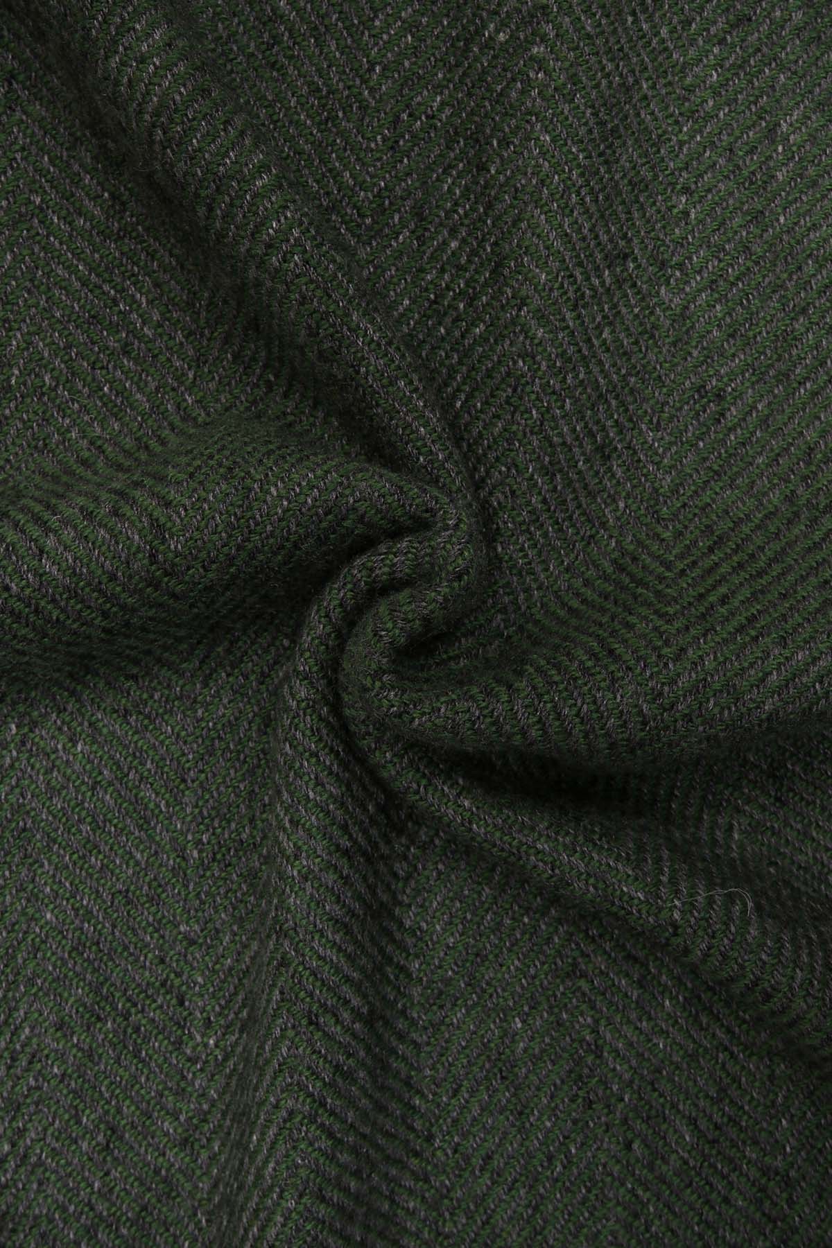 Pashmina Muffler Herringbone | Forest-Green