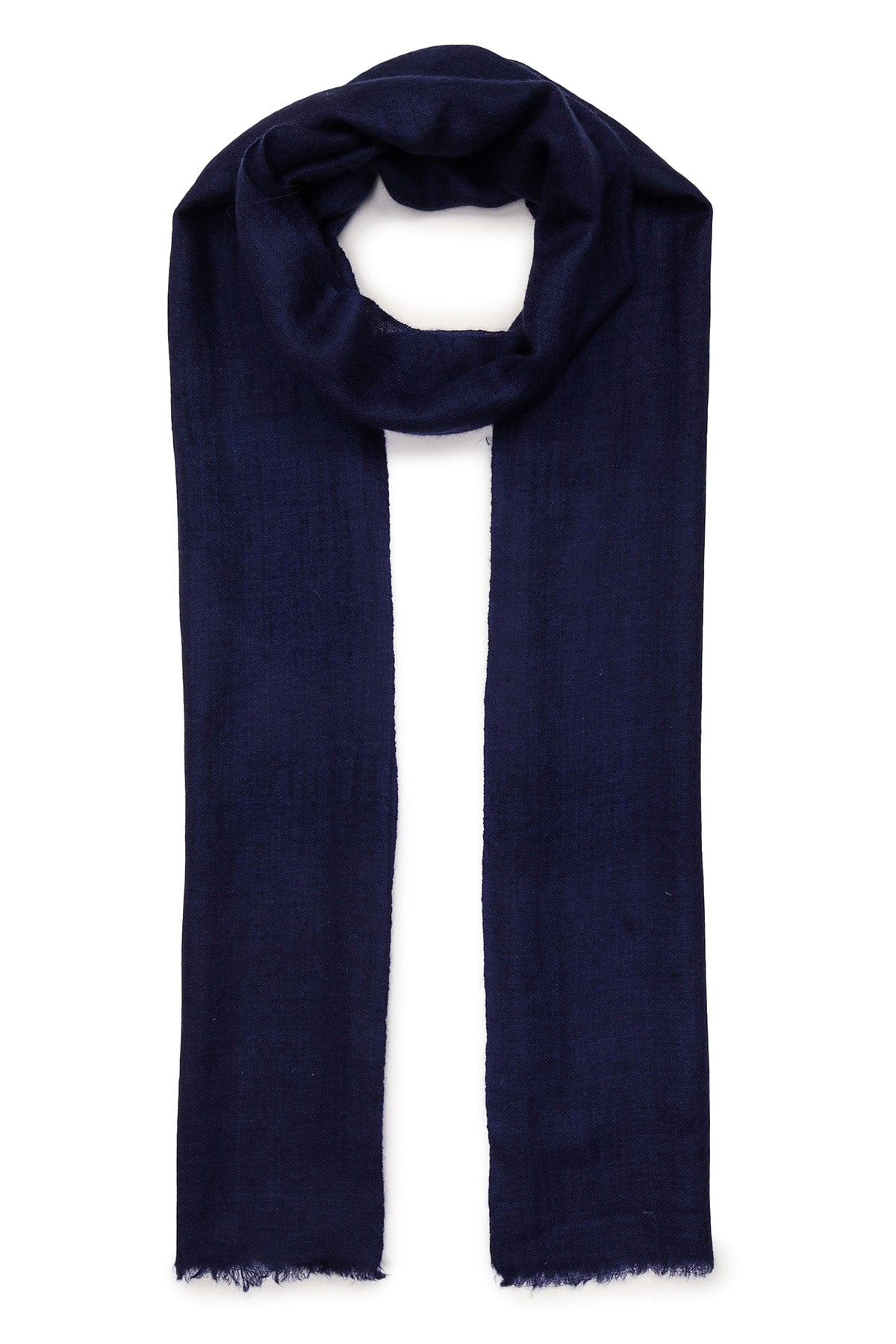 Handwoven Cashmere Muffler | Ink-Navy