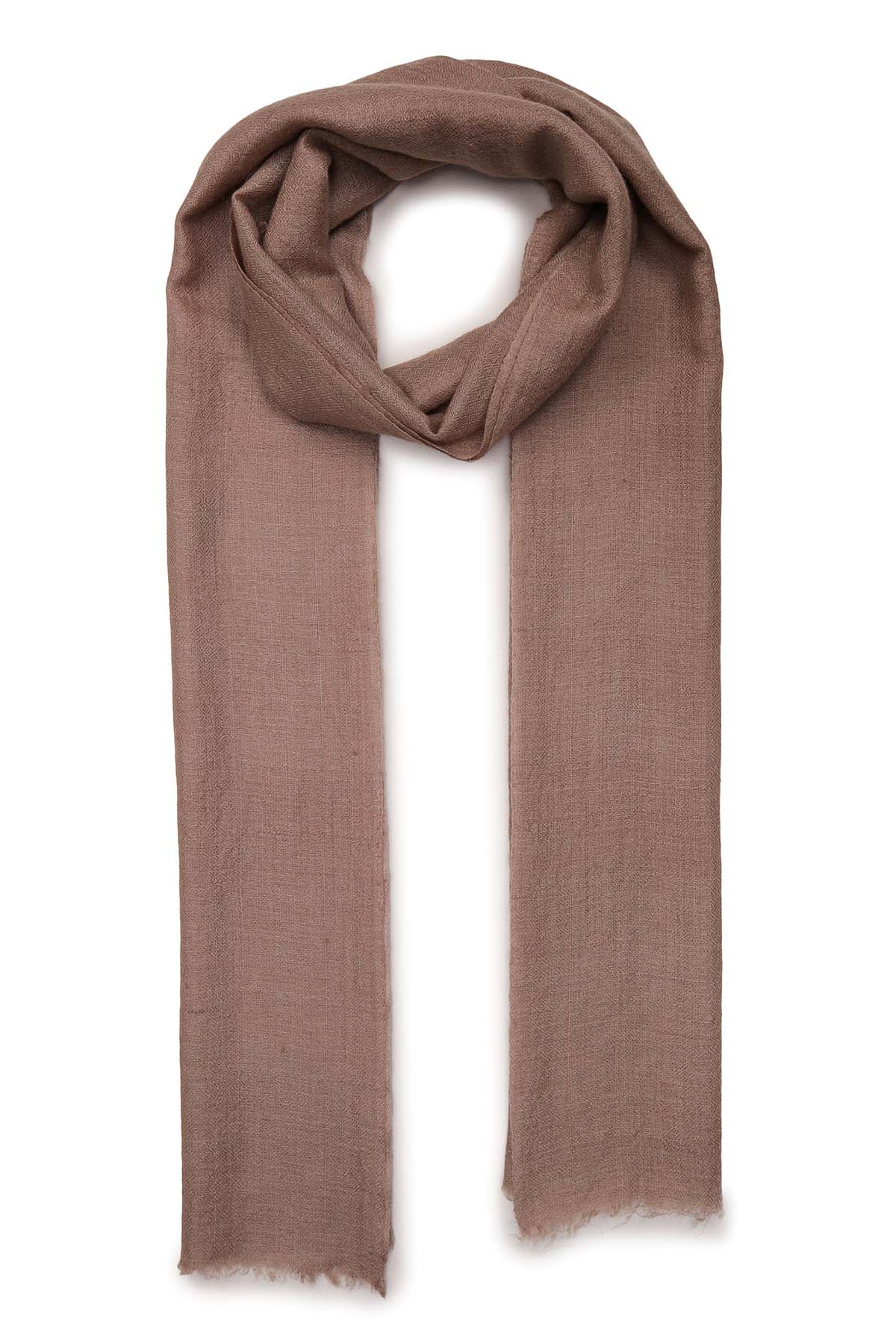 Handwoven Cashmere Muffler | Rosy-Taupe