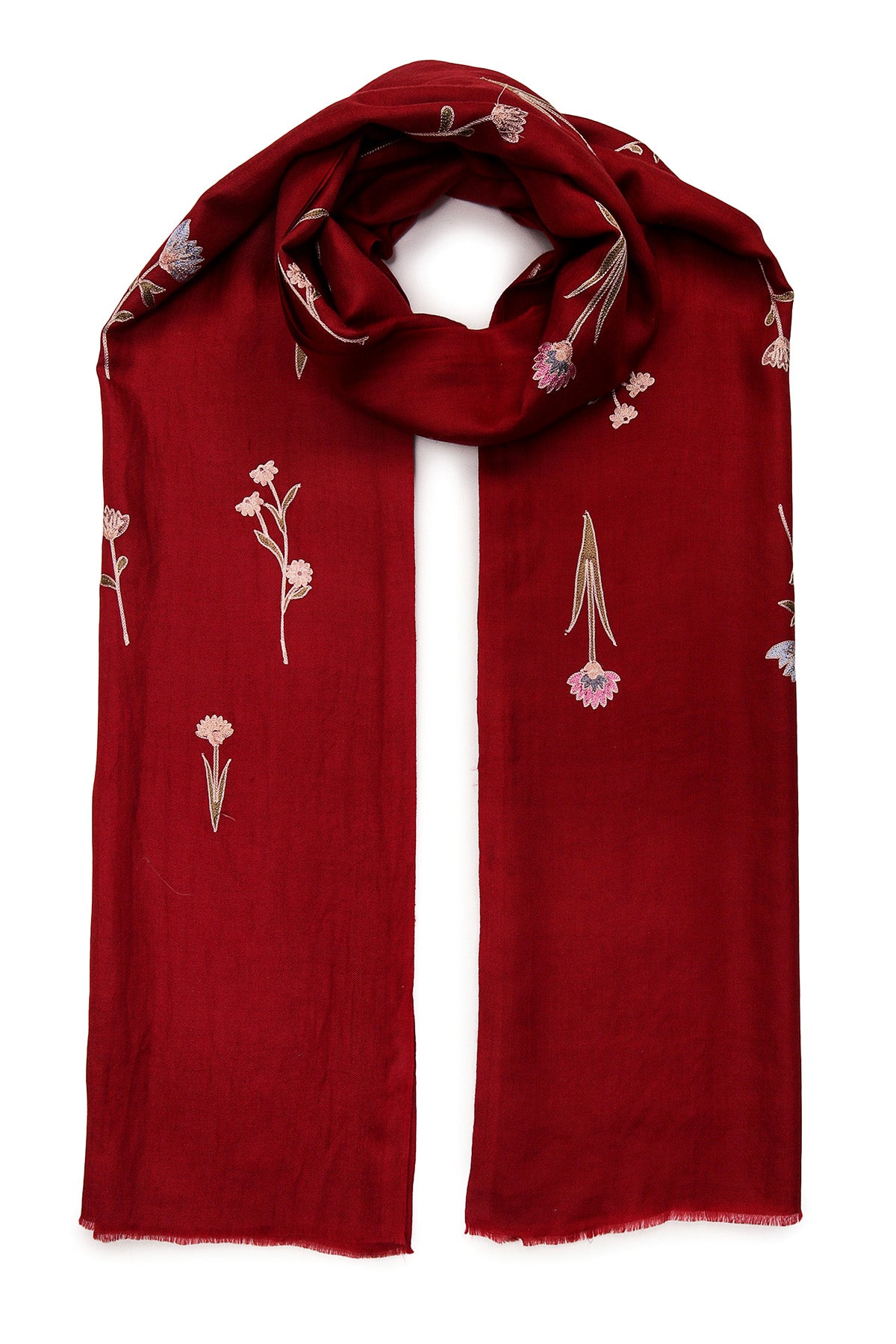 Cashmere Floral Cascade | Crimson