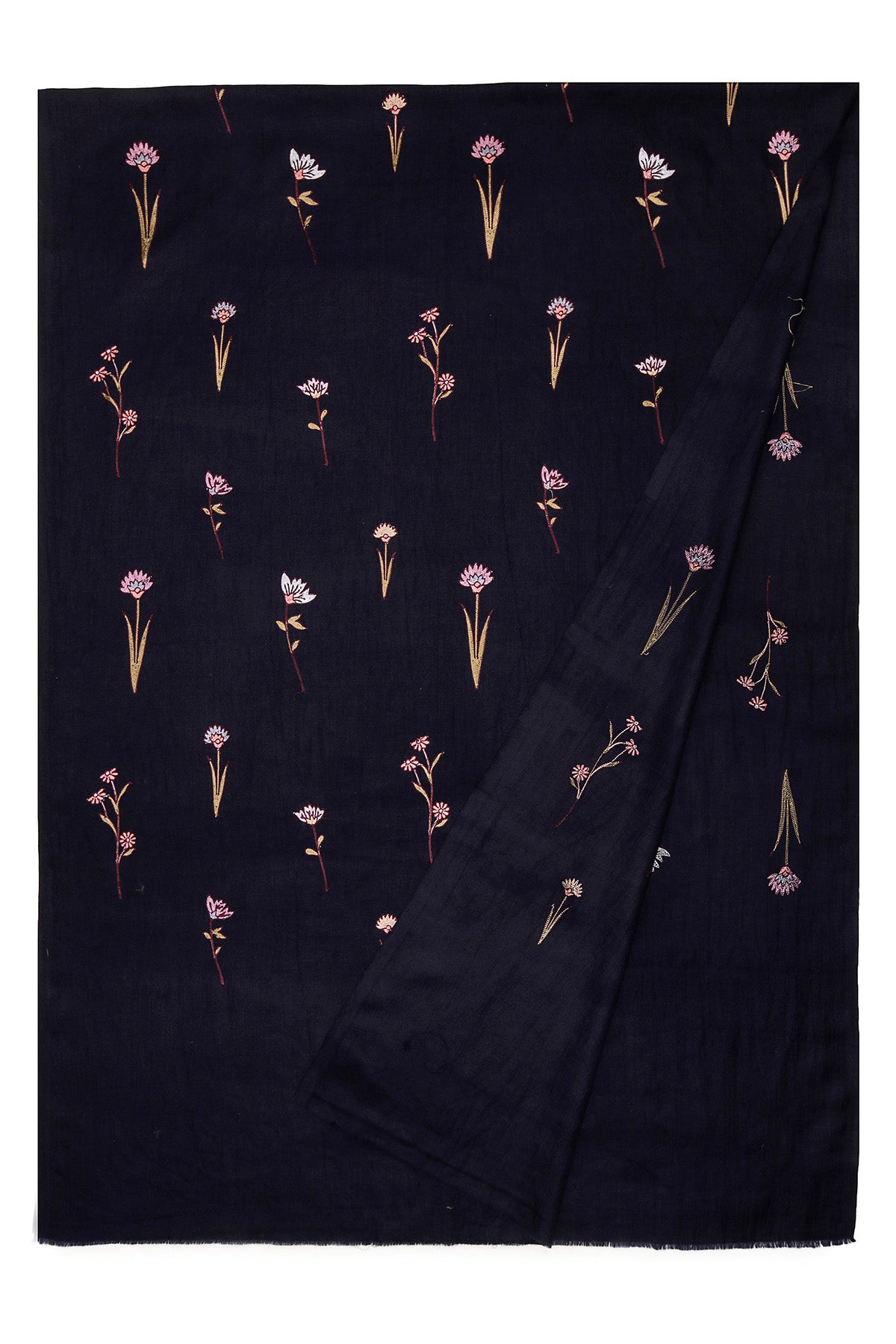 Cashmere Floral Cascade | Mignight-Navy