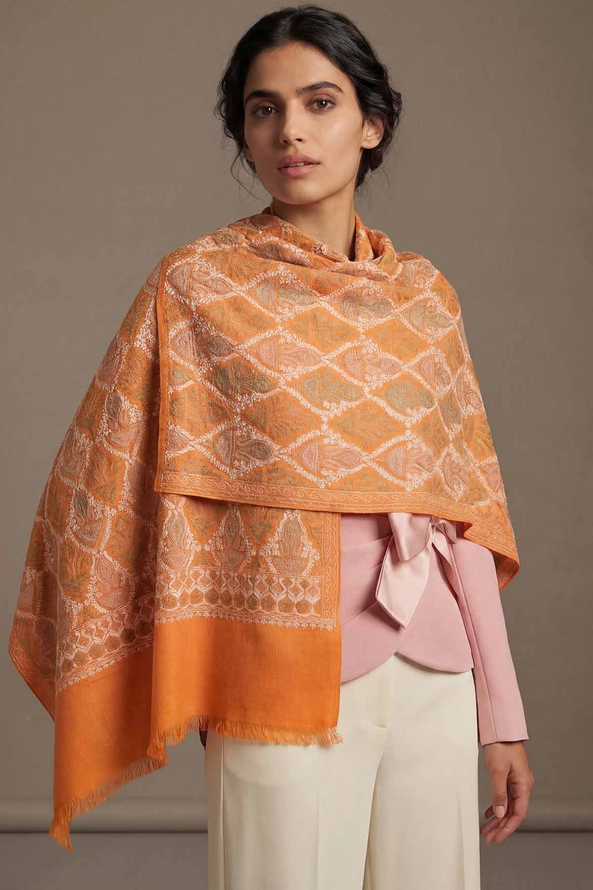 Pashmina Tapestry Trellis | Saffron