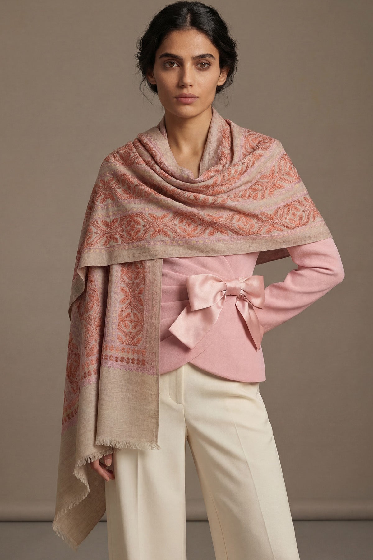 Pashmina Tapestry Strata | Blush Terracotta