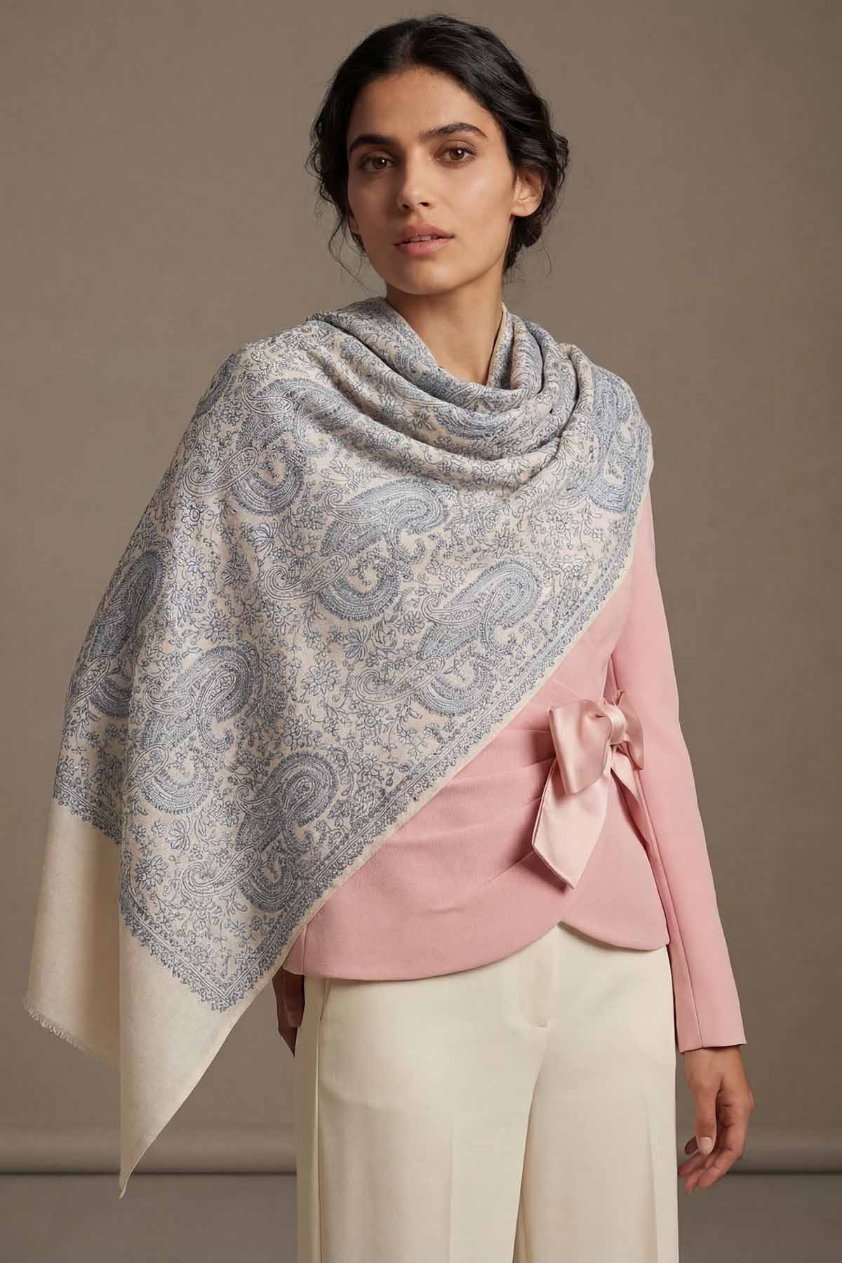 Pashmina Tapestry Paisley Trio | Ivory