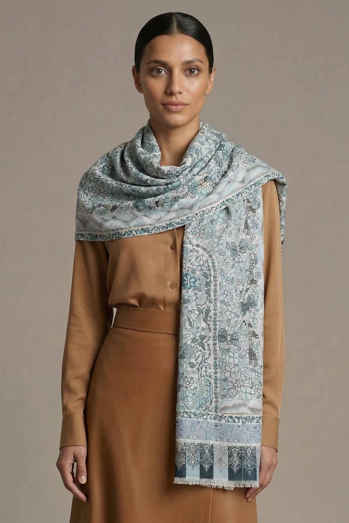 Cashmere Reverie | Teal-Grey