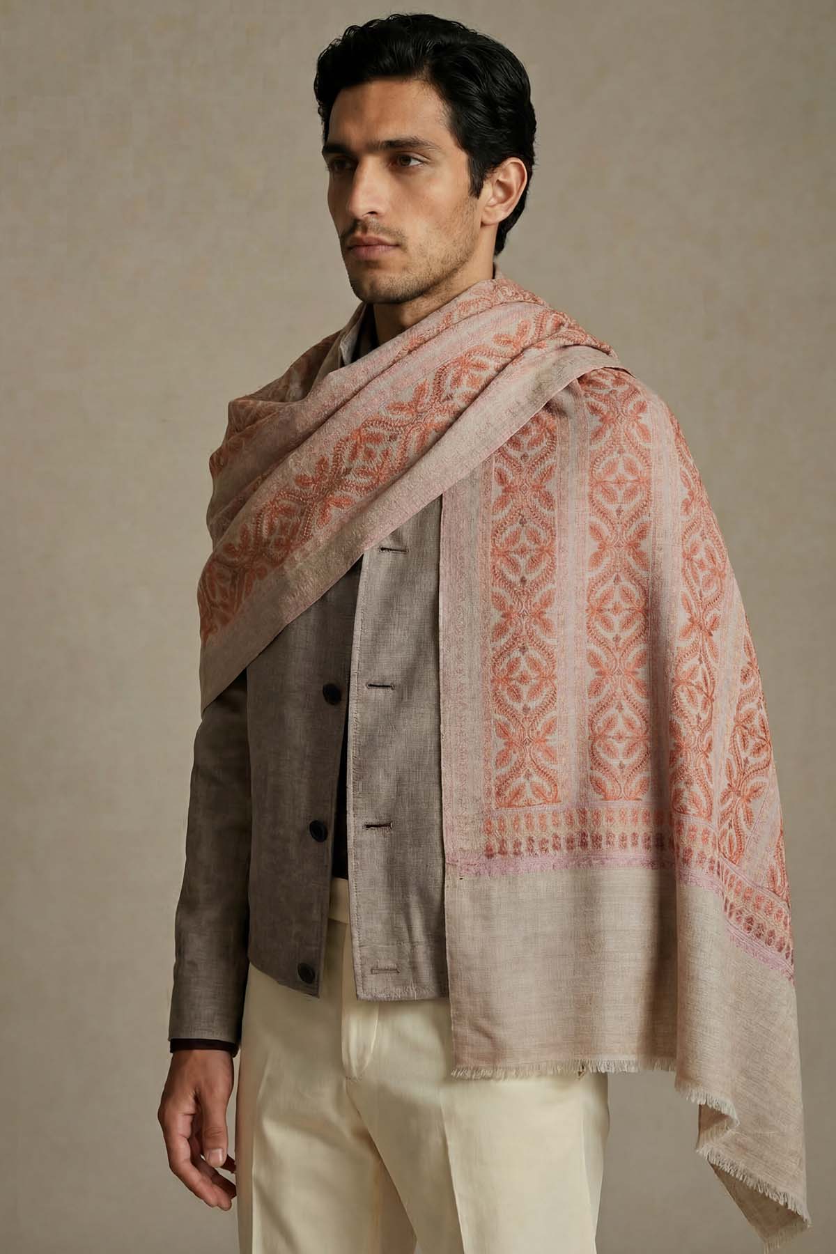 Pashmina Tapestry Strata | Blush Terracotta