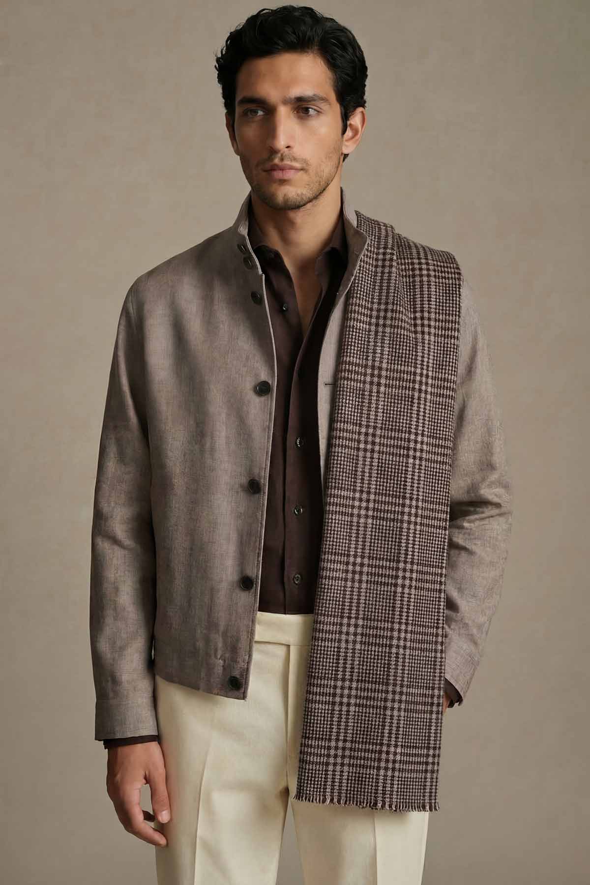 Cashmere Highlands Glen Plaid | Greige