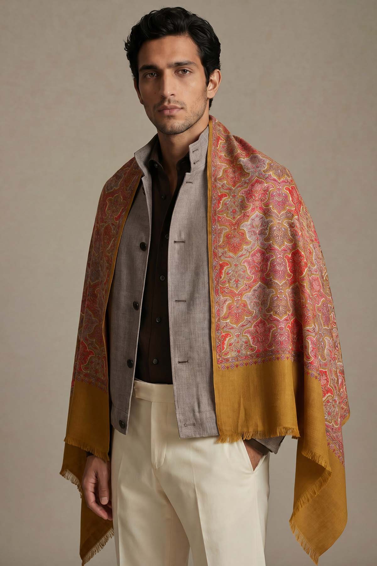Cashmere Royal Lattice | Amber