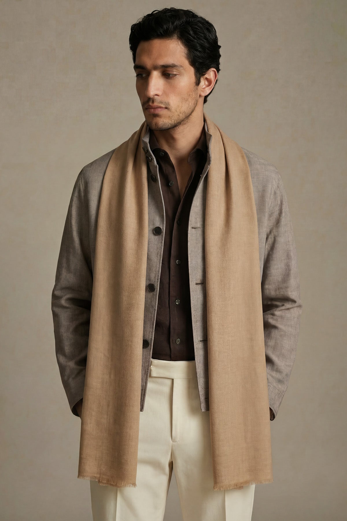 Handwoven Cashmere Souffle | Sand