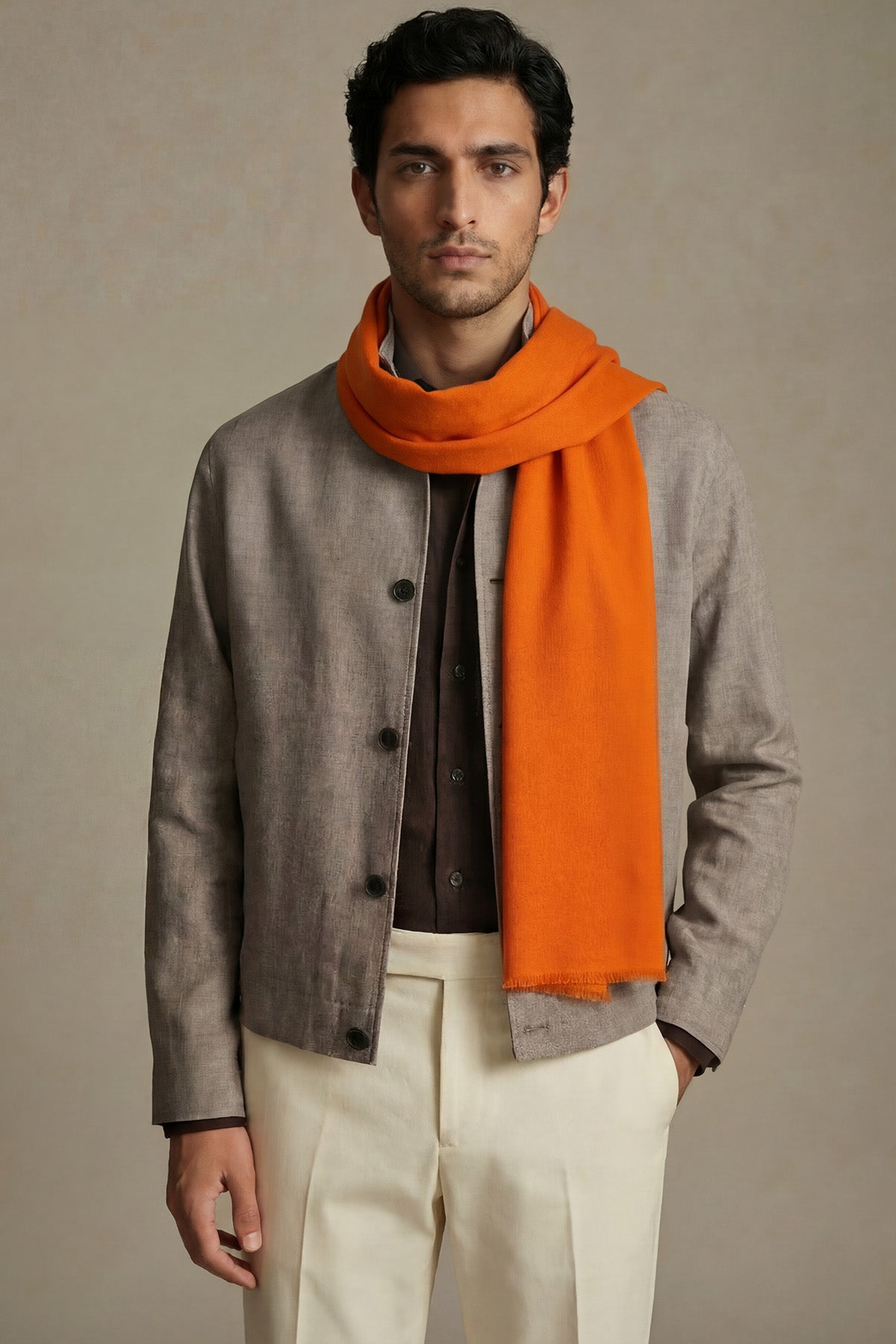 Handwoven Cashmere Souffle | Orange